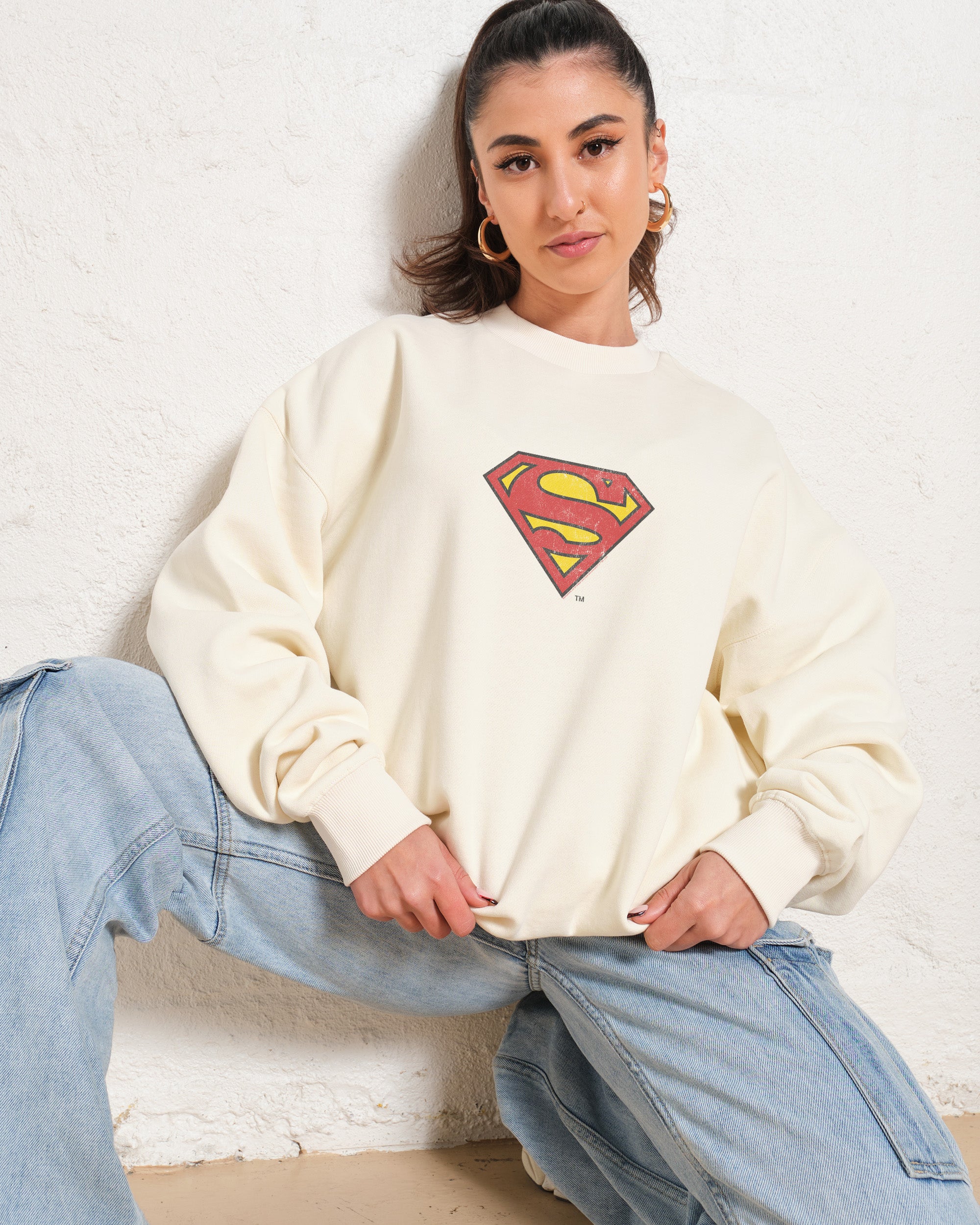 Superman Classic Logo Sweatshirt Australia Online Threadheads