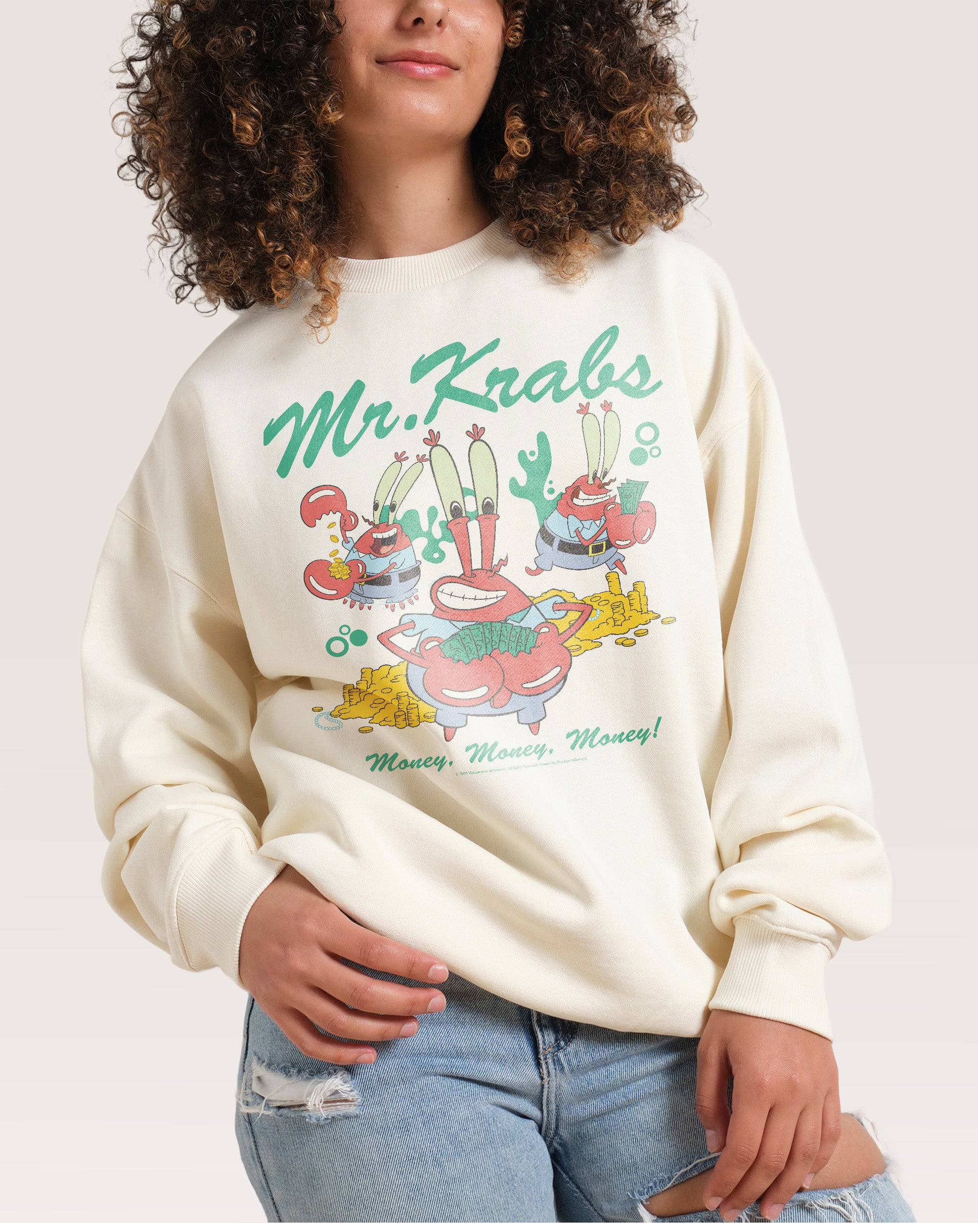 Money Man Krabs Natural Sweatshirt