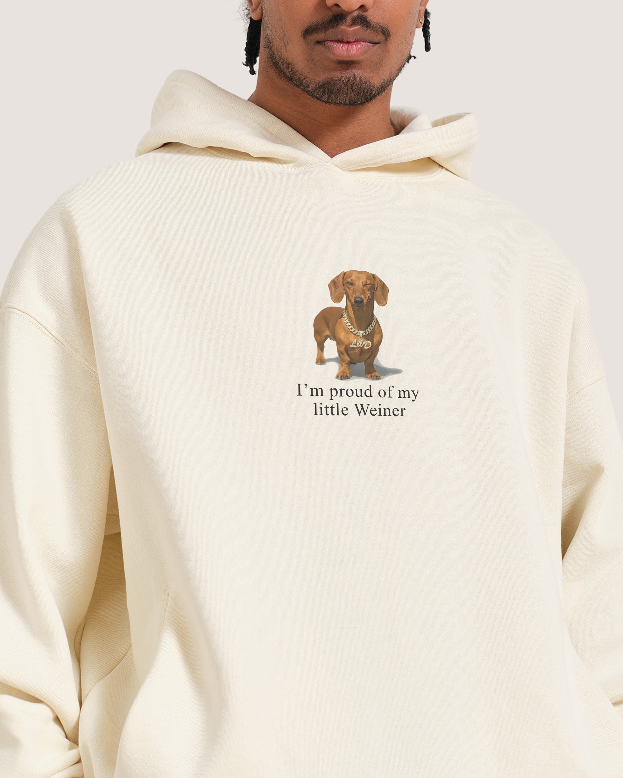 Little Weiner Natural Hoodie