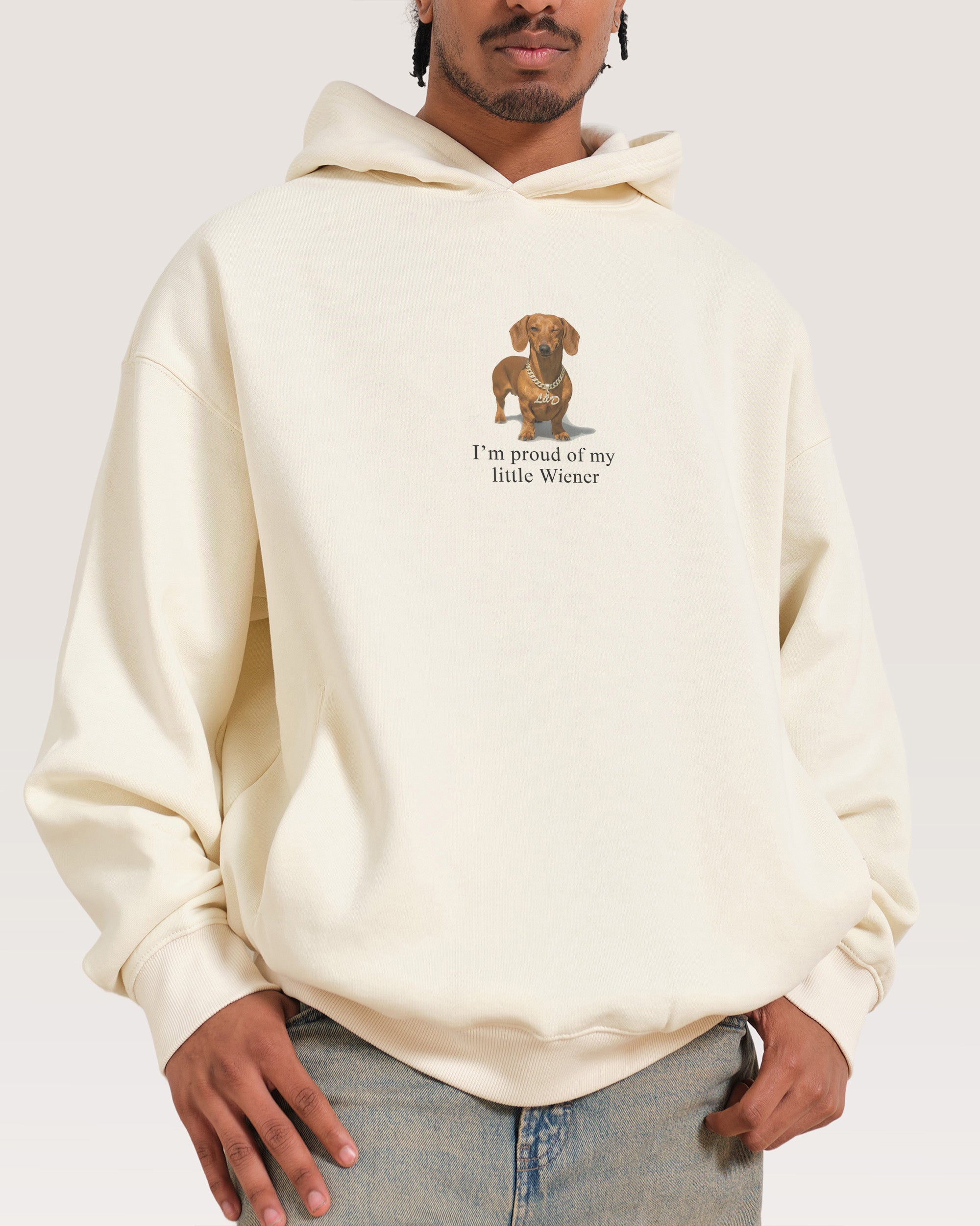 Little Weiner Natural Hoodie