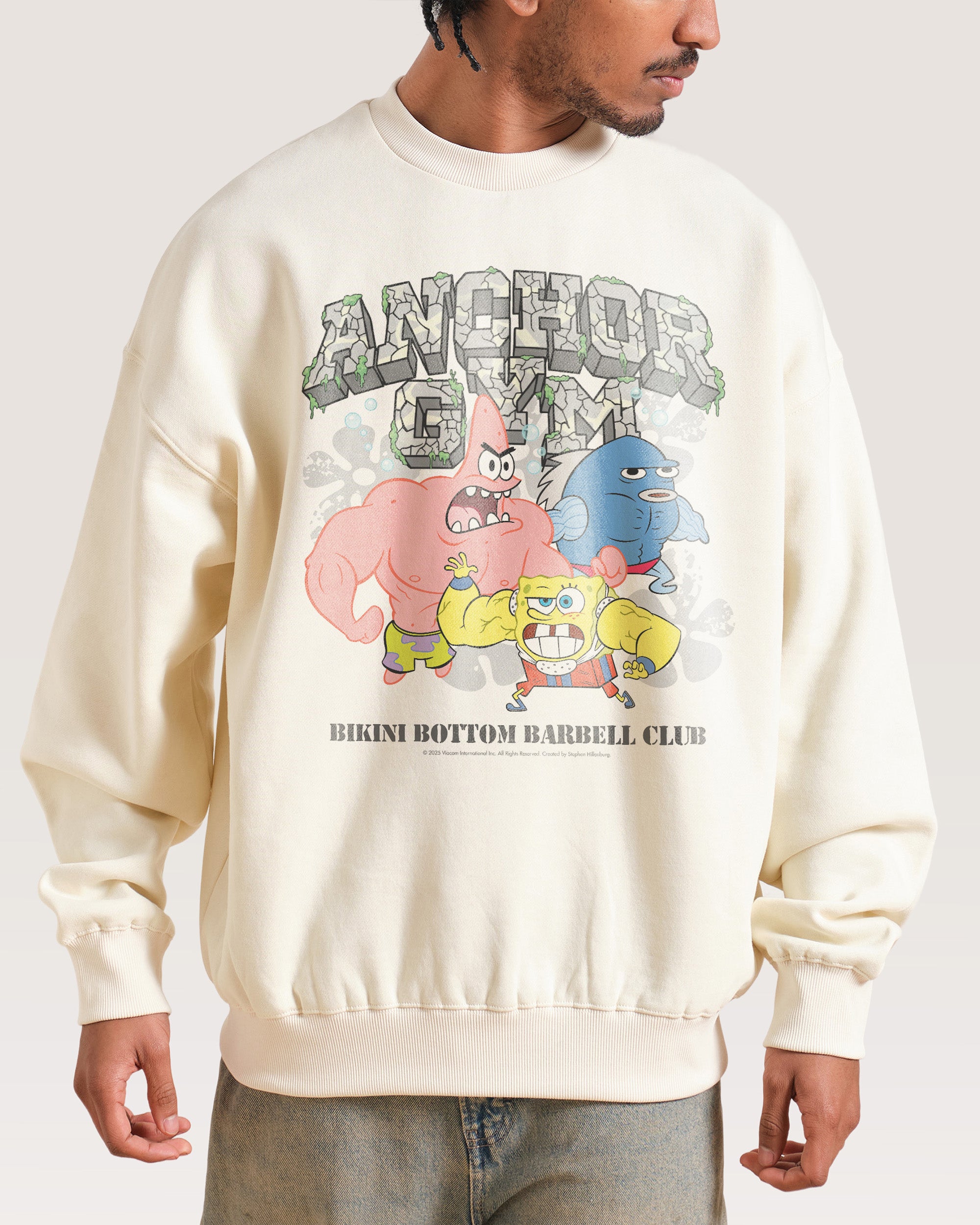 Spongebob Gym Natural Sweatshirt
