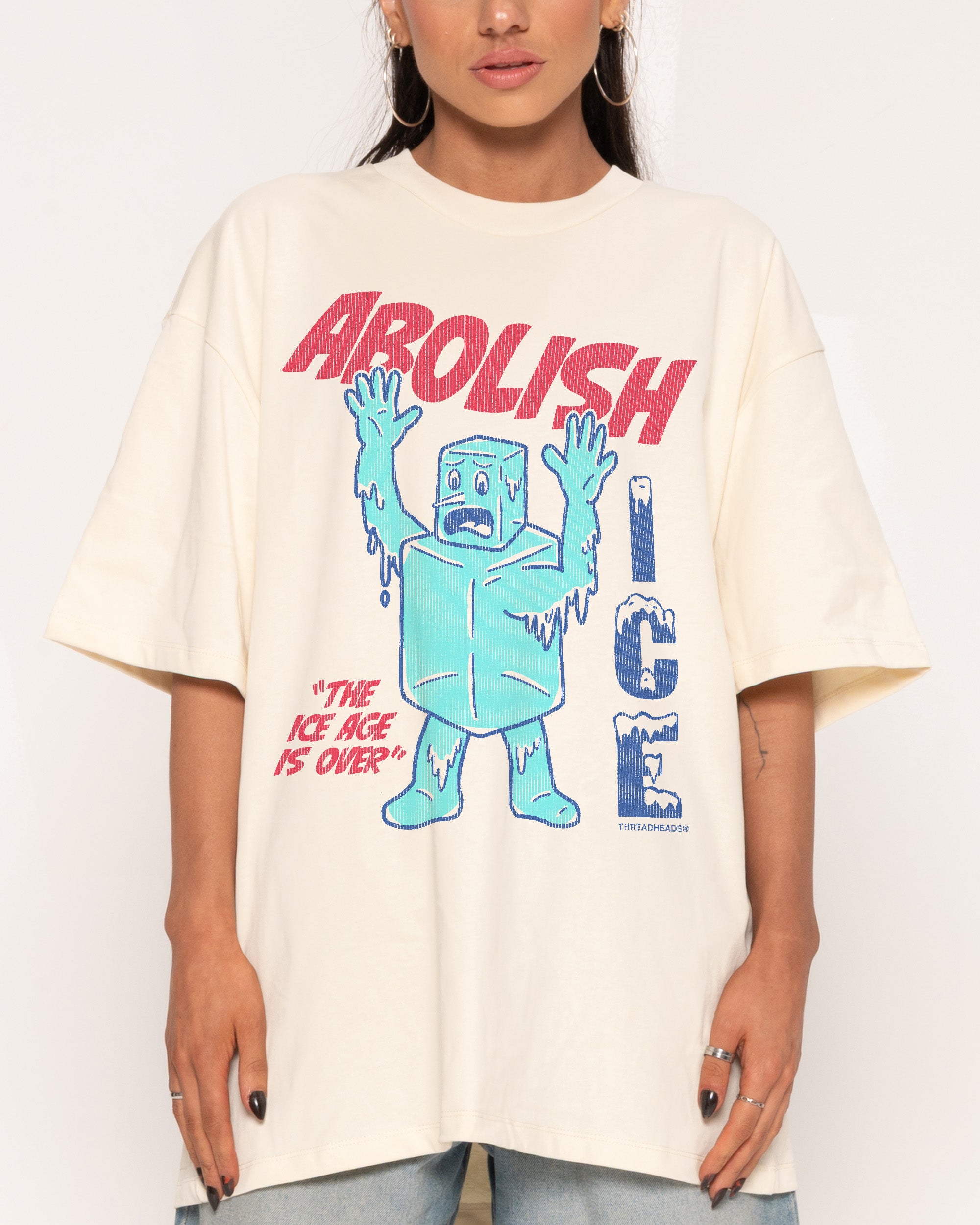 Abolish Ice Natural Oversized Tee