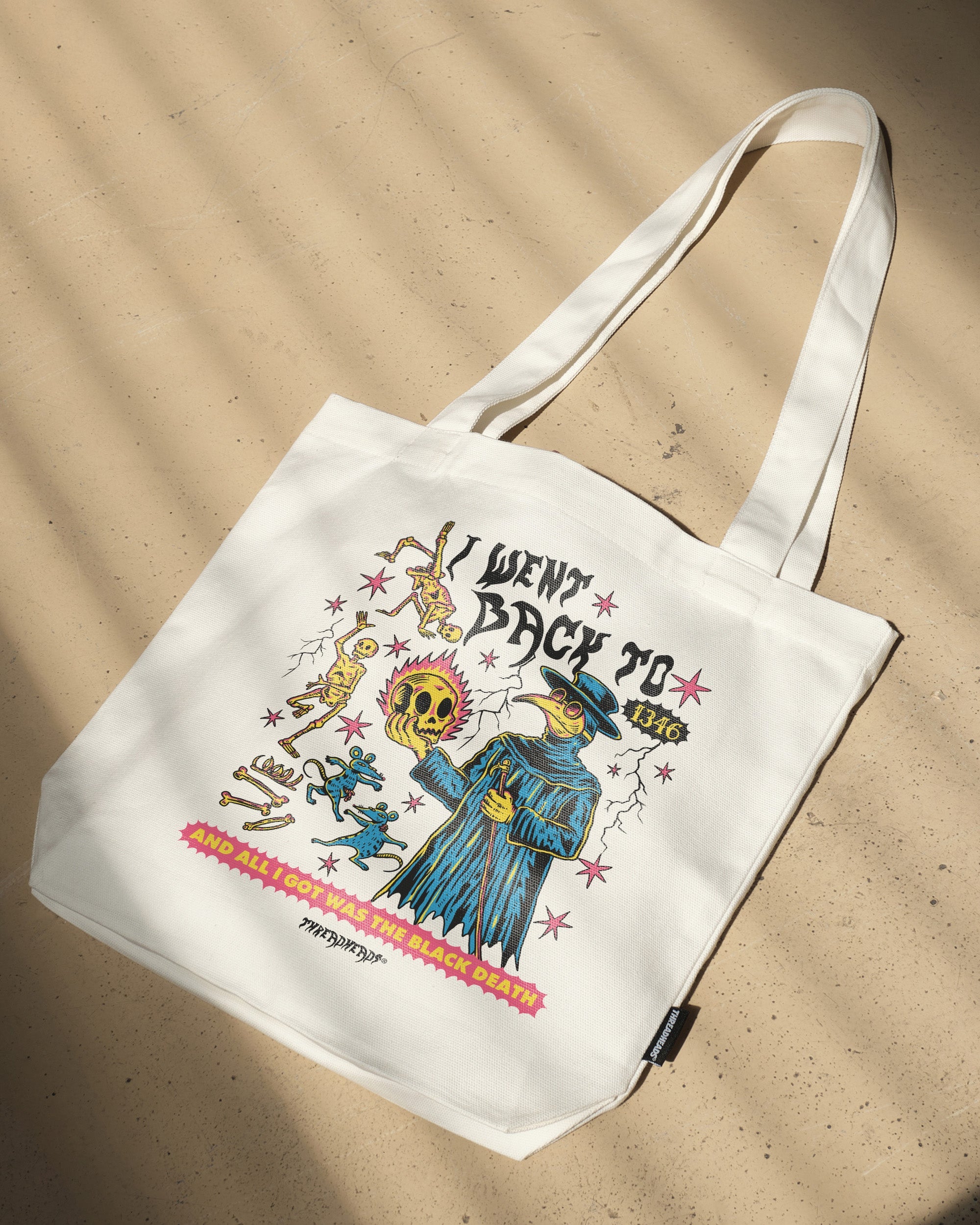 Black Death Tote Bag Australia Online Natural