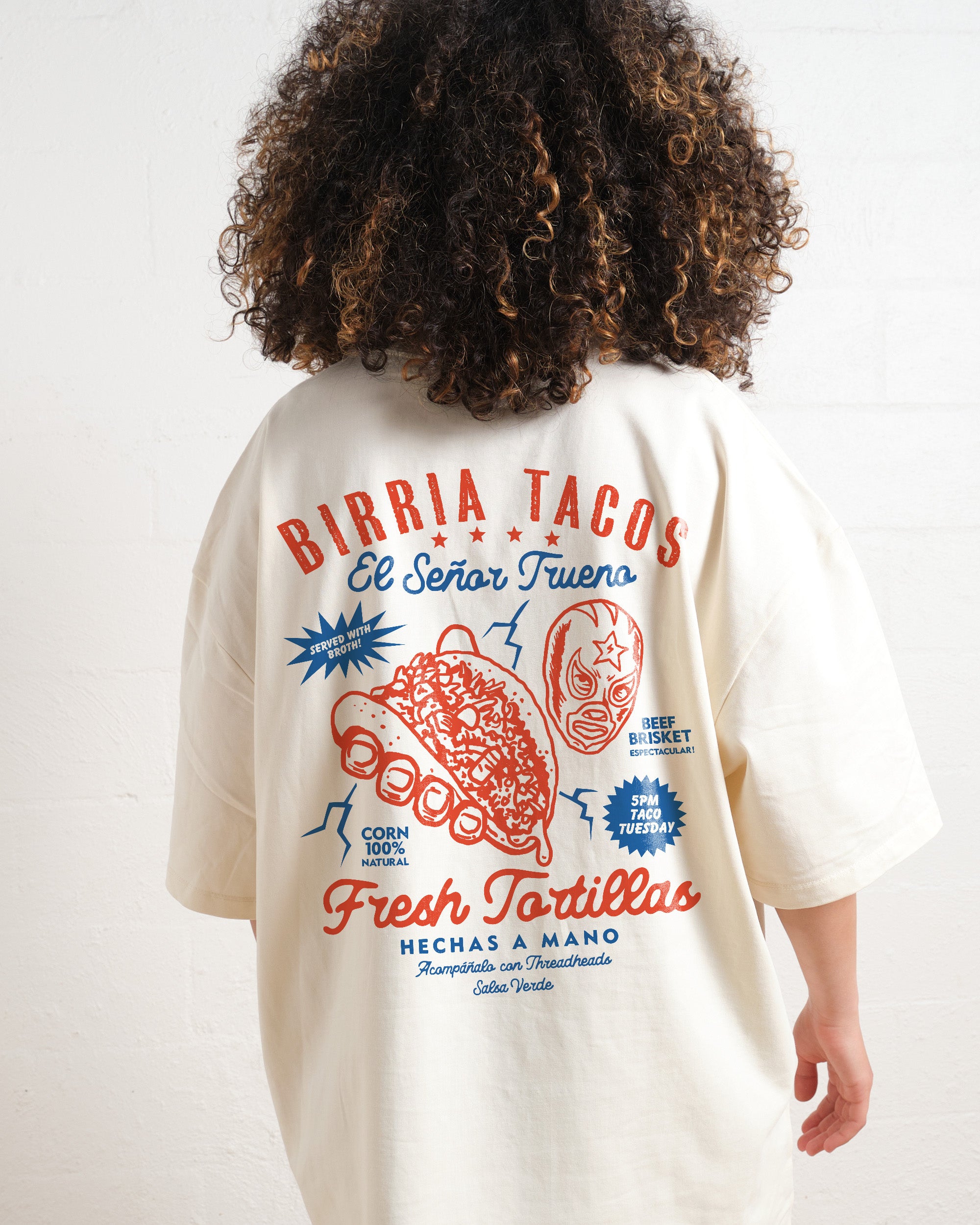Birria Tacos El Senor Trueno Oversized Tee Online Australia