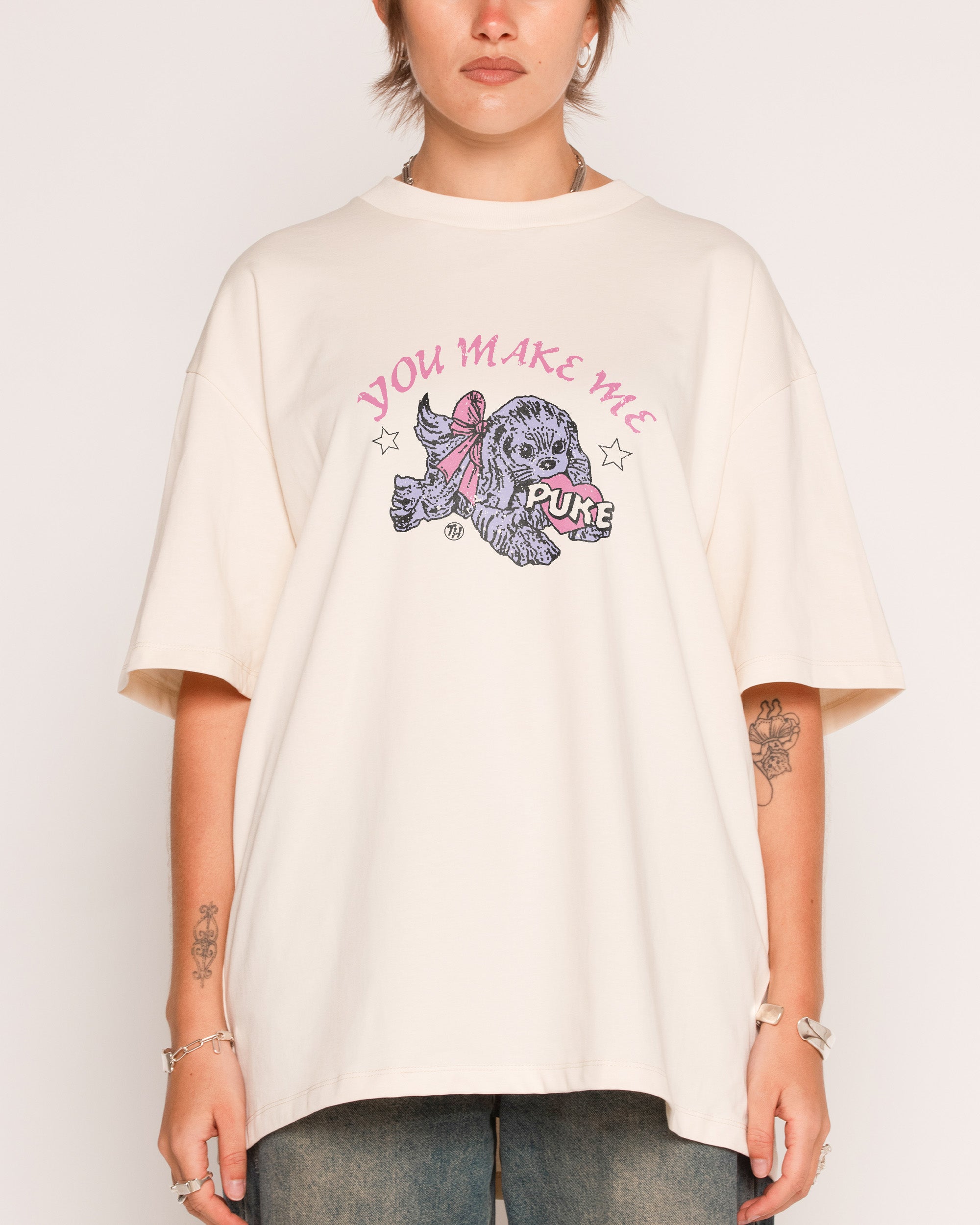 You Make Me Puke Oversized Tee