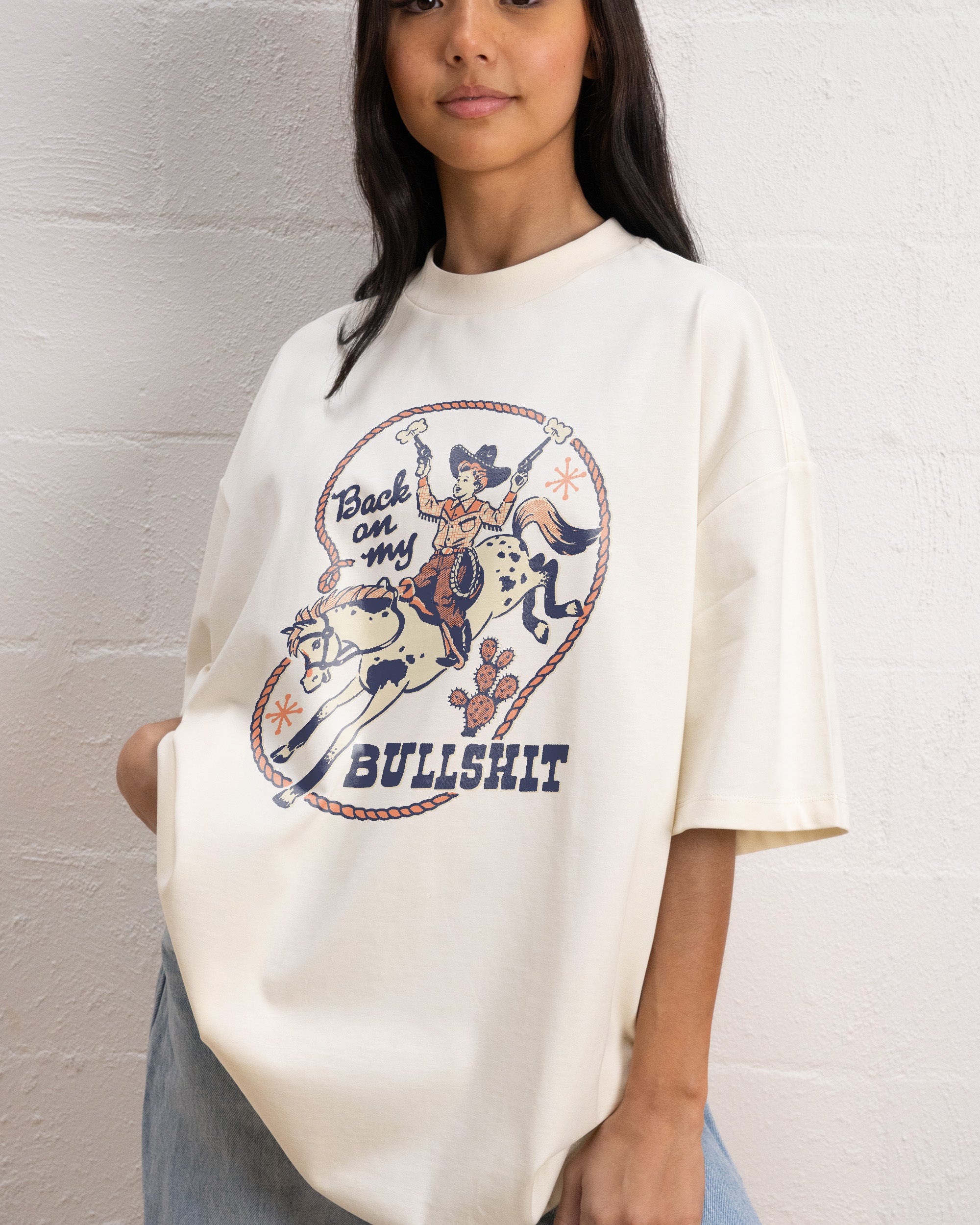 Back On My Bullshit Oversized Tee Australia Online Threadheads