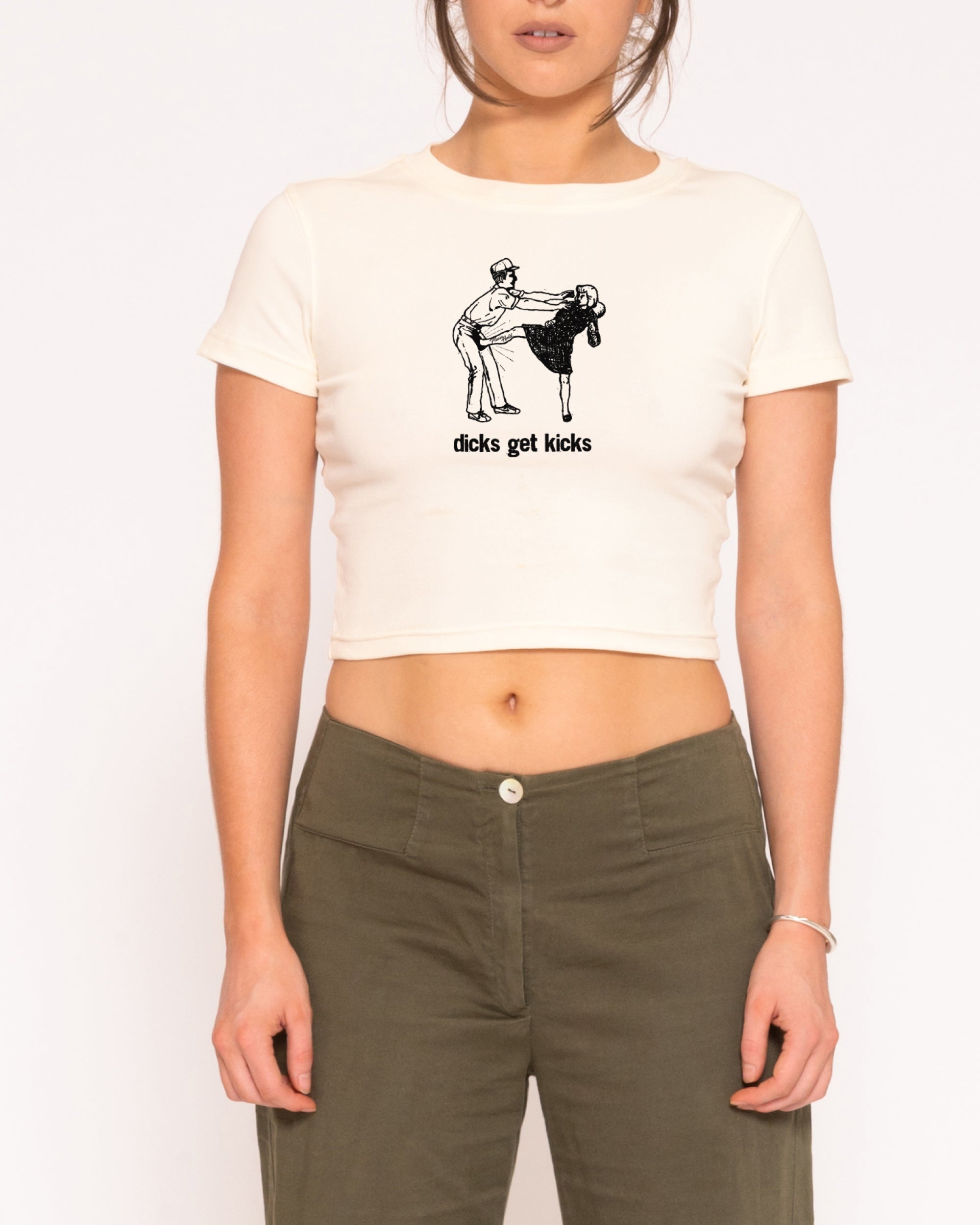 Dicks Get Kicks Natural Baby Tee