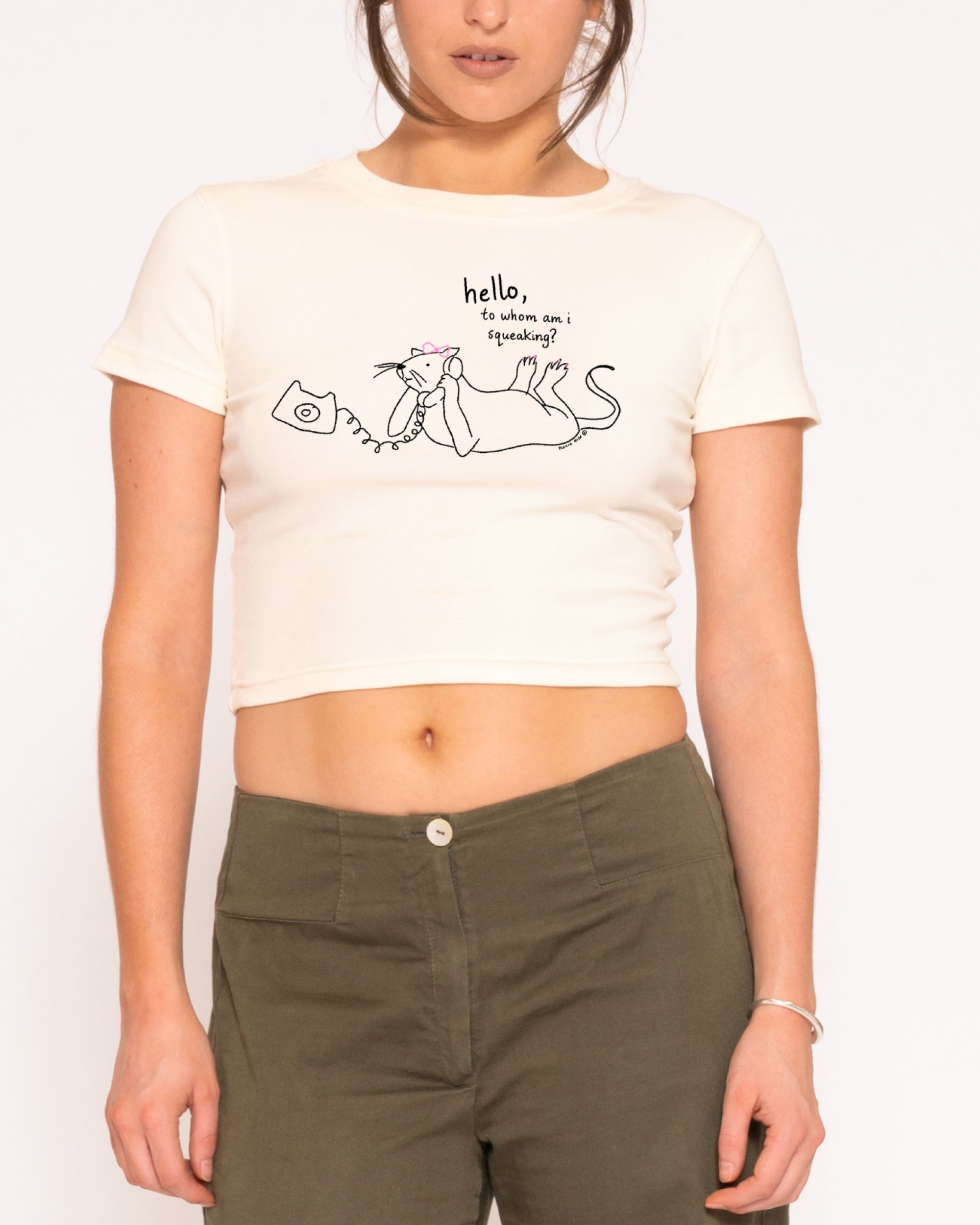 Hello, to Whom Am I Squeaking? Natural Baby Tee