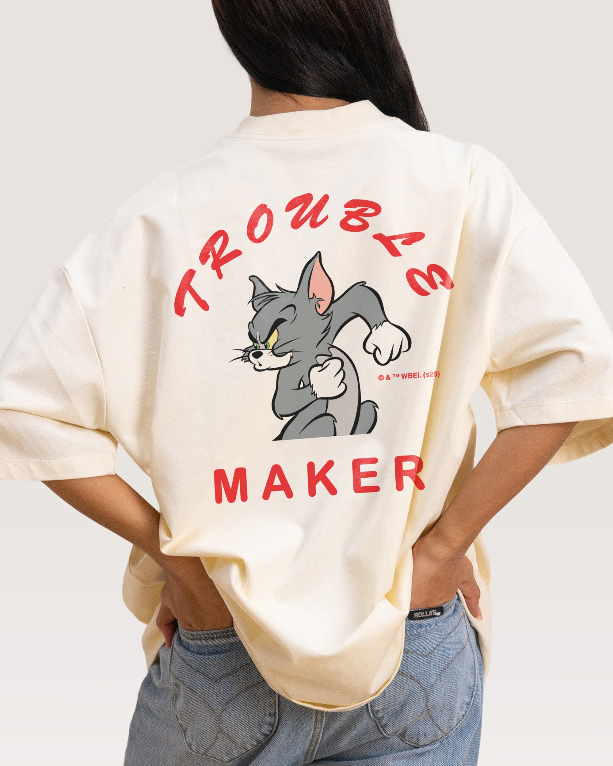 Troublesome Tom Natural Oversized Tee