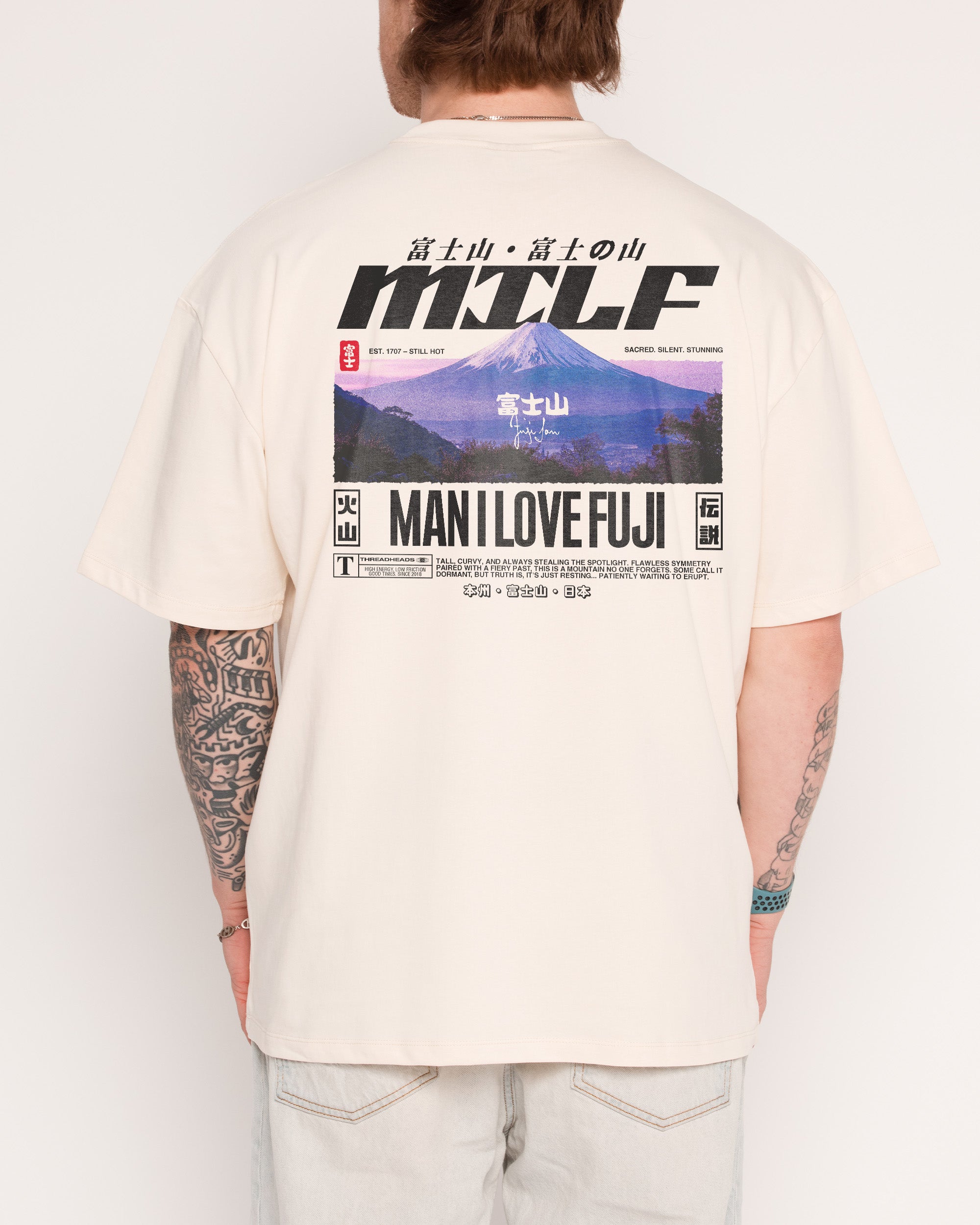 Milf Fuji Oversized Tee | Funny Graphic Oversized Tee