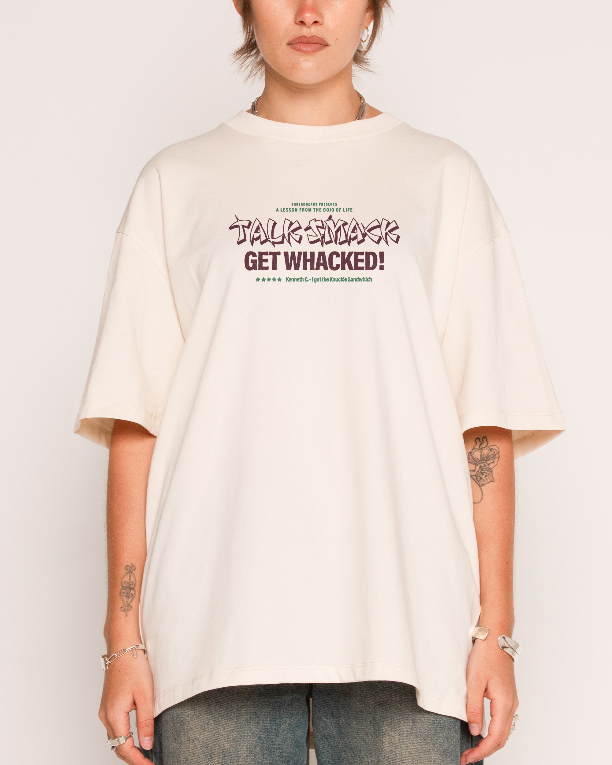 Talk Smack Natural Oversized Tee
