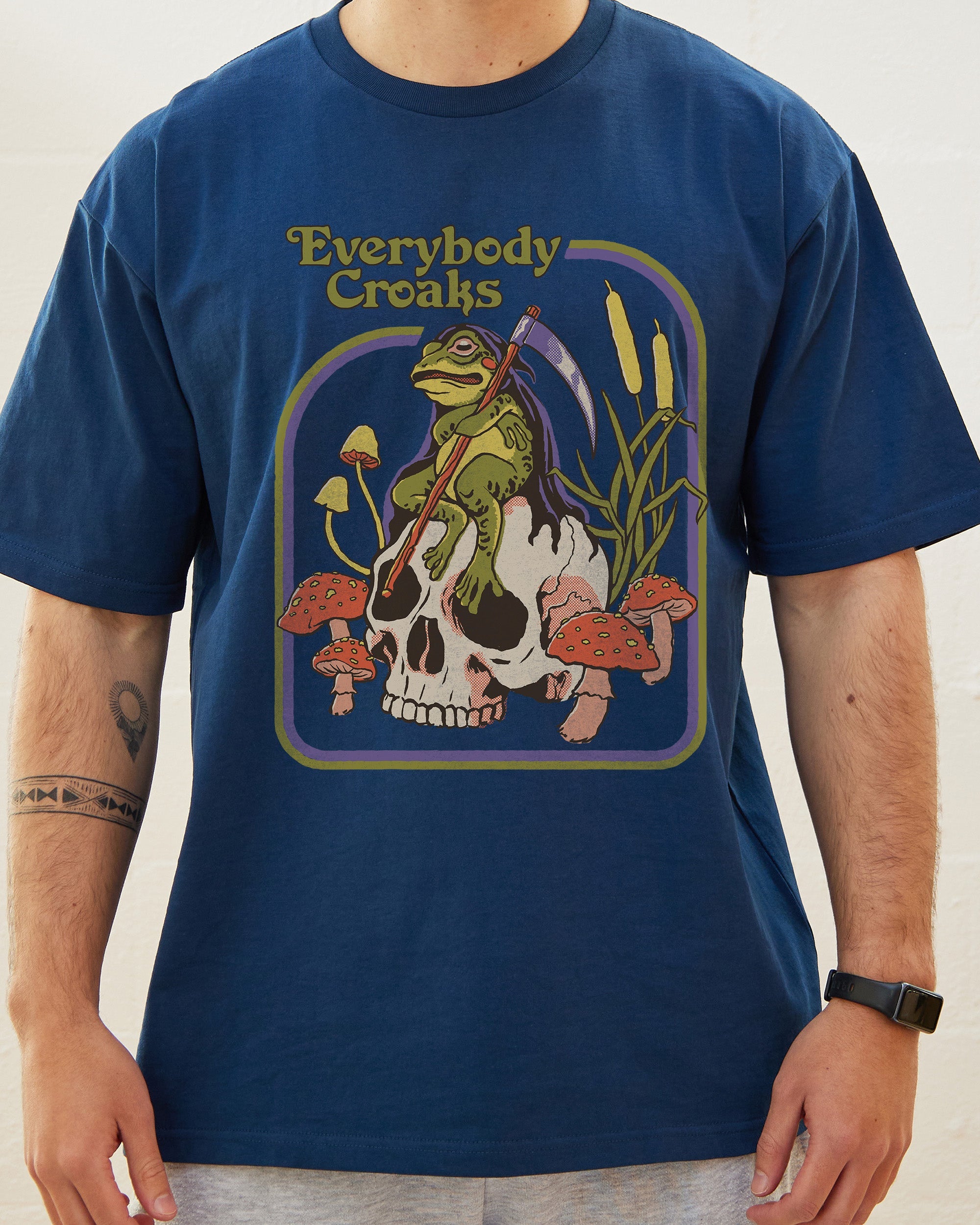 Everybody Croaks T-Shirt Australia Online Navy