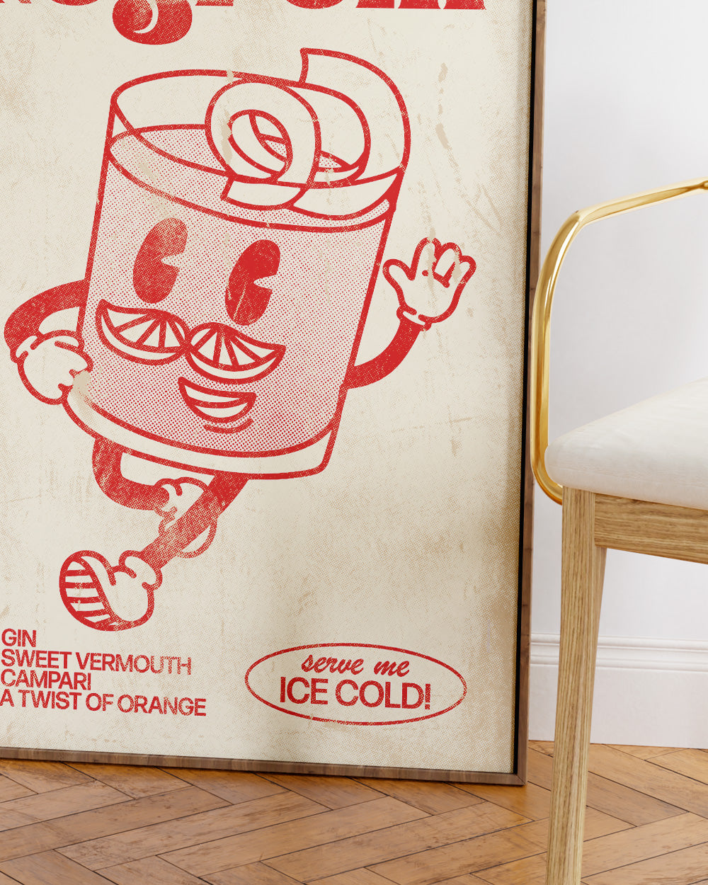 Negroni Art Print #colour_natural