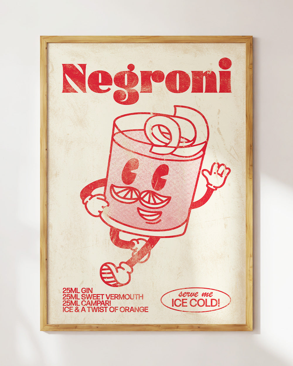 Negroni Art Print #colour_natural