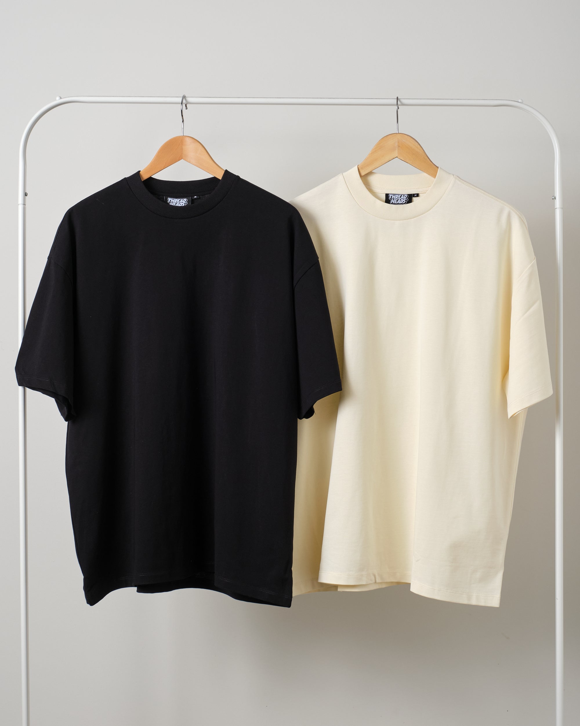 Oversized Tee 2 Pack: Black, Natural Australia Online Threadheads