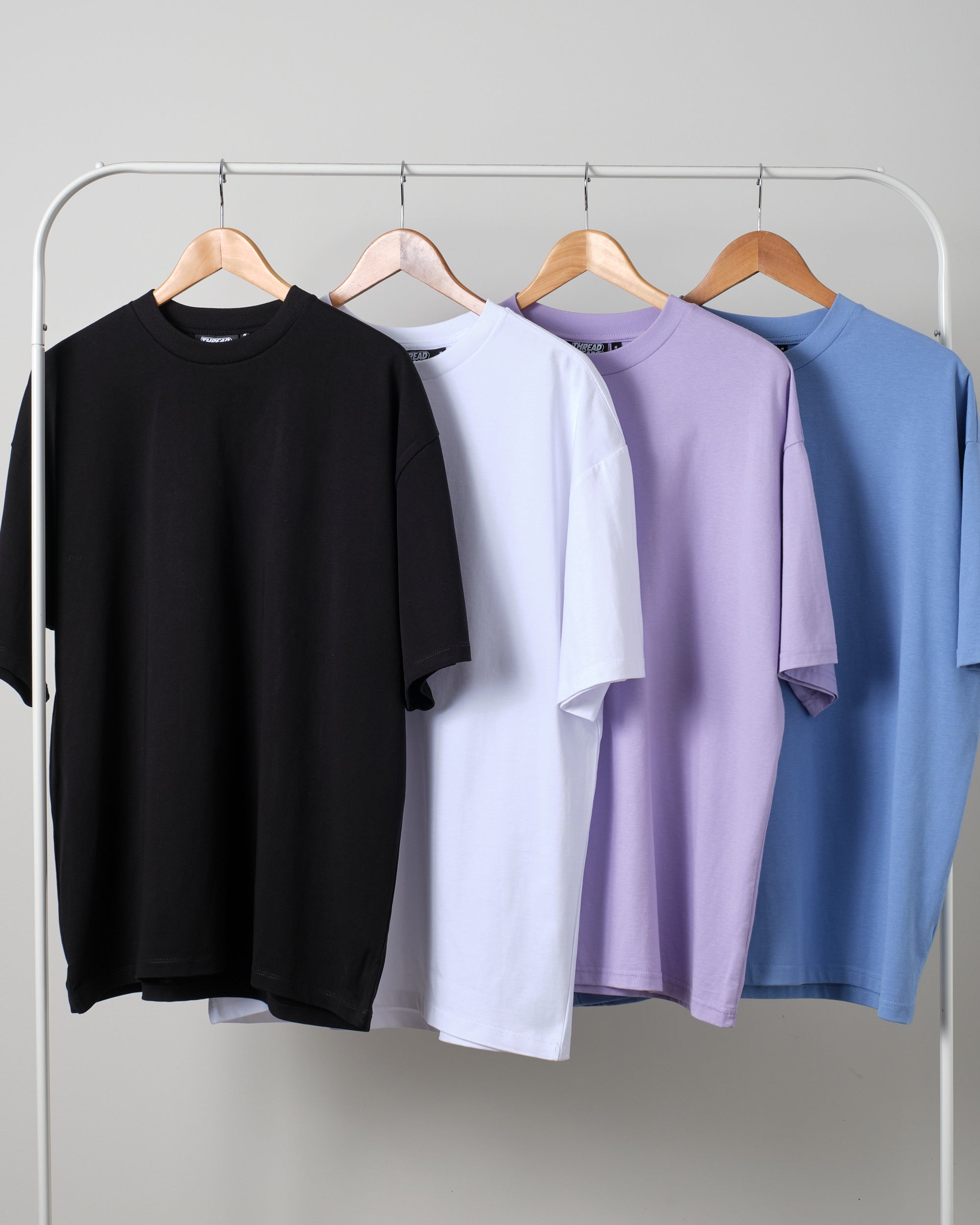 Oversized Tee 4 Pack: Charcoal, Red, Navy, Lilac