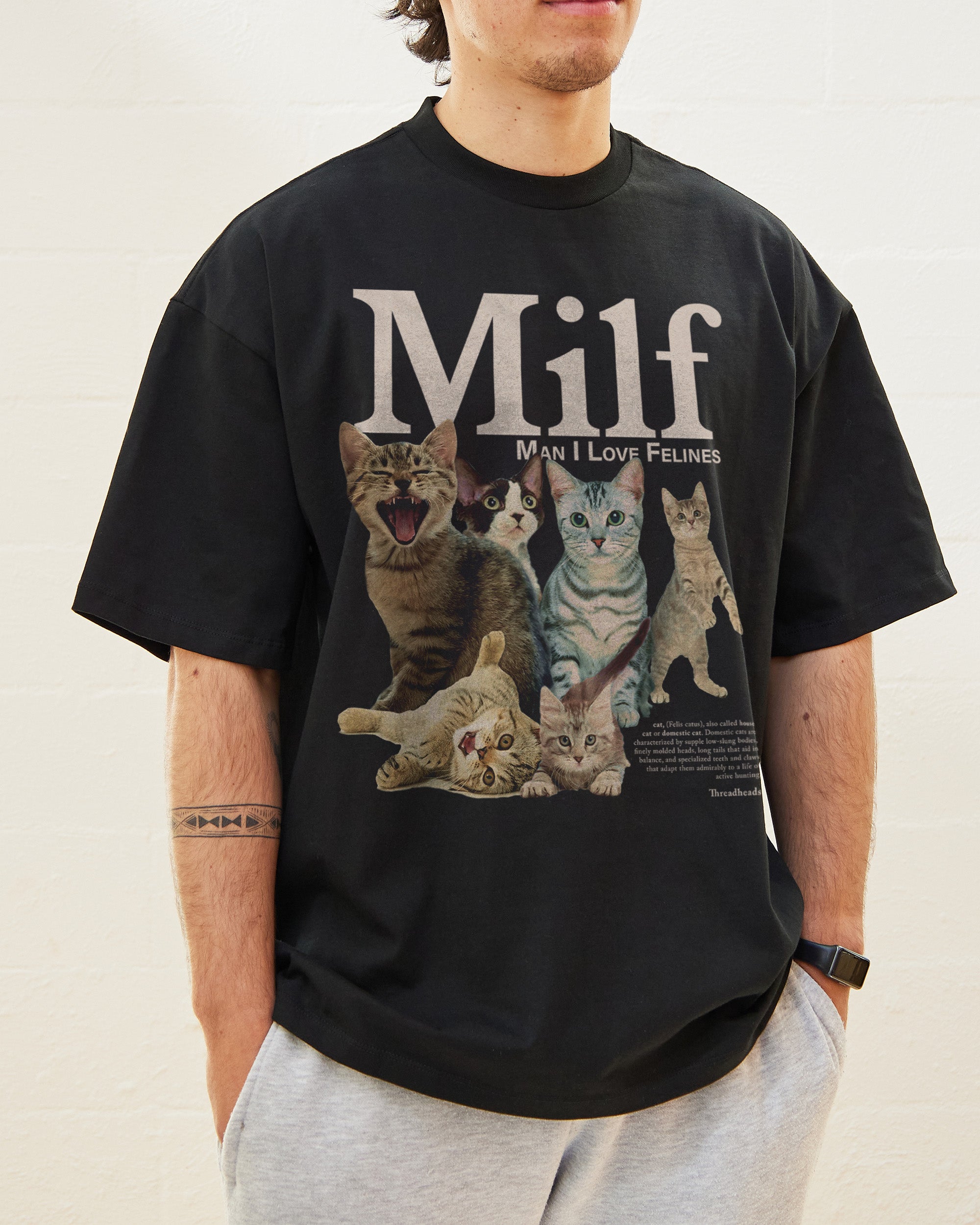 Man I Love Felines Oversized Tee Australia Online