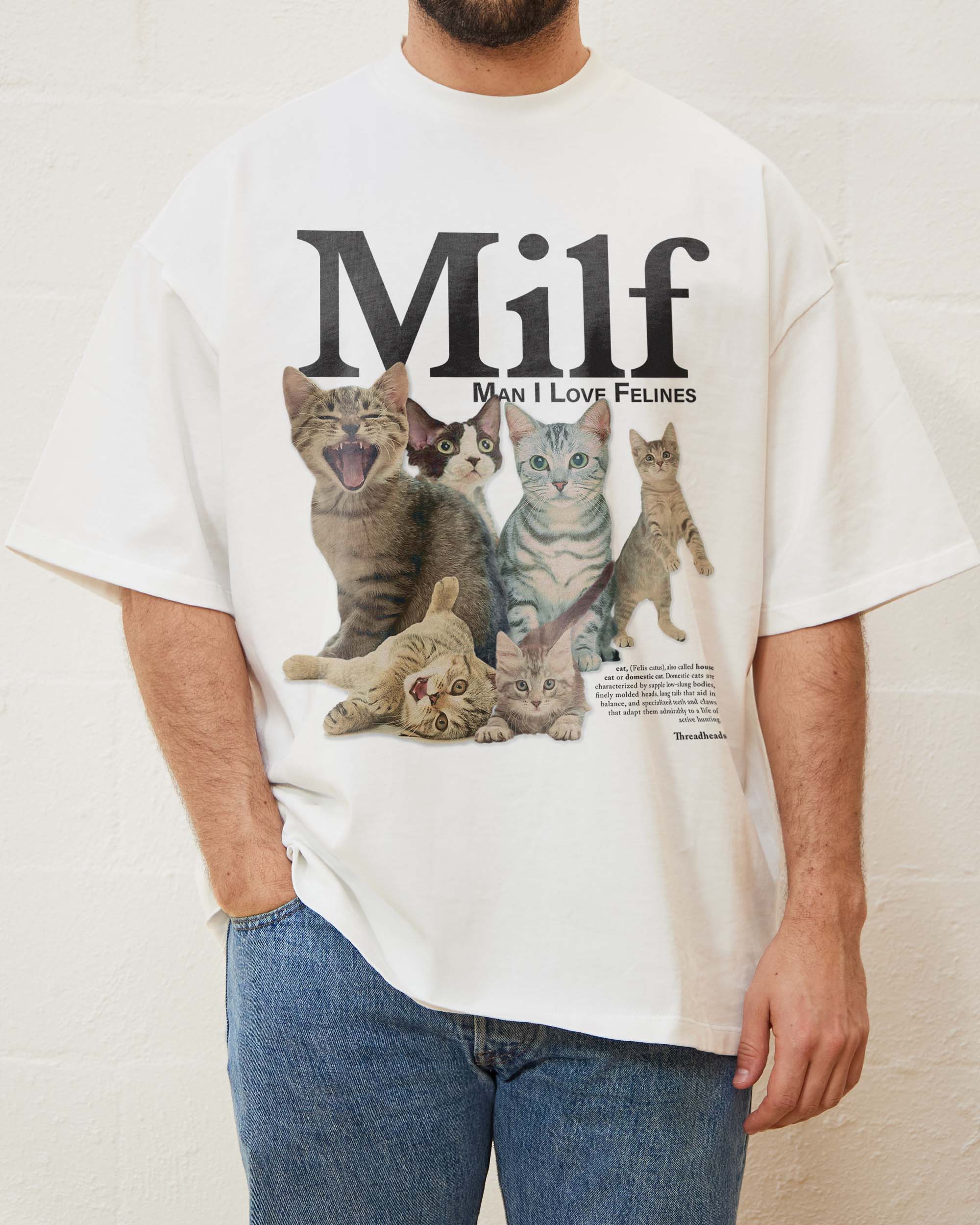 Man I Love Felines Oversized Tee Australia Online