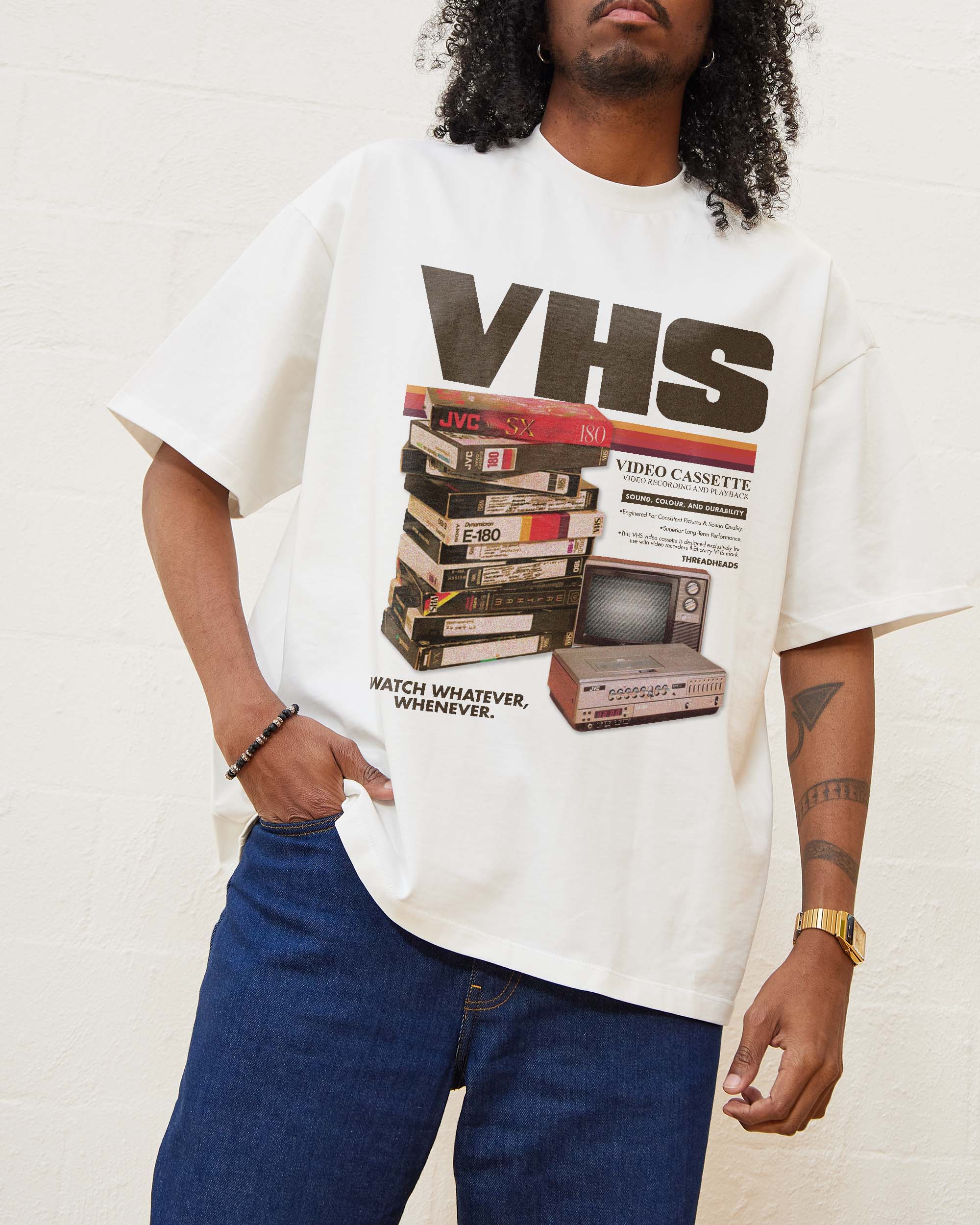 Vintage VHS Tapes Oversized Tee Australia Online