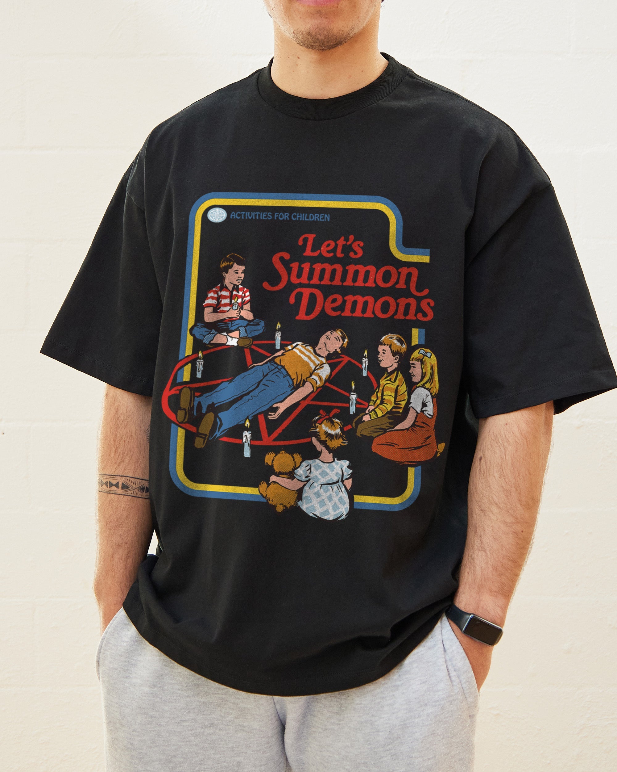 Let's Summon Demons Oversized Tee Australia Online Black