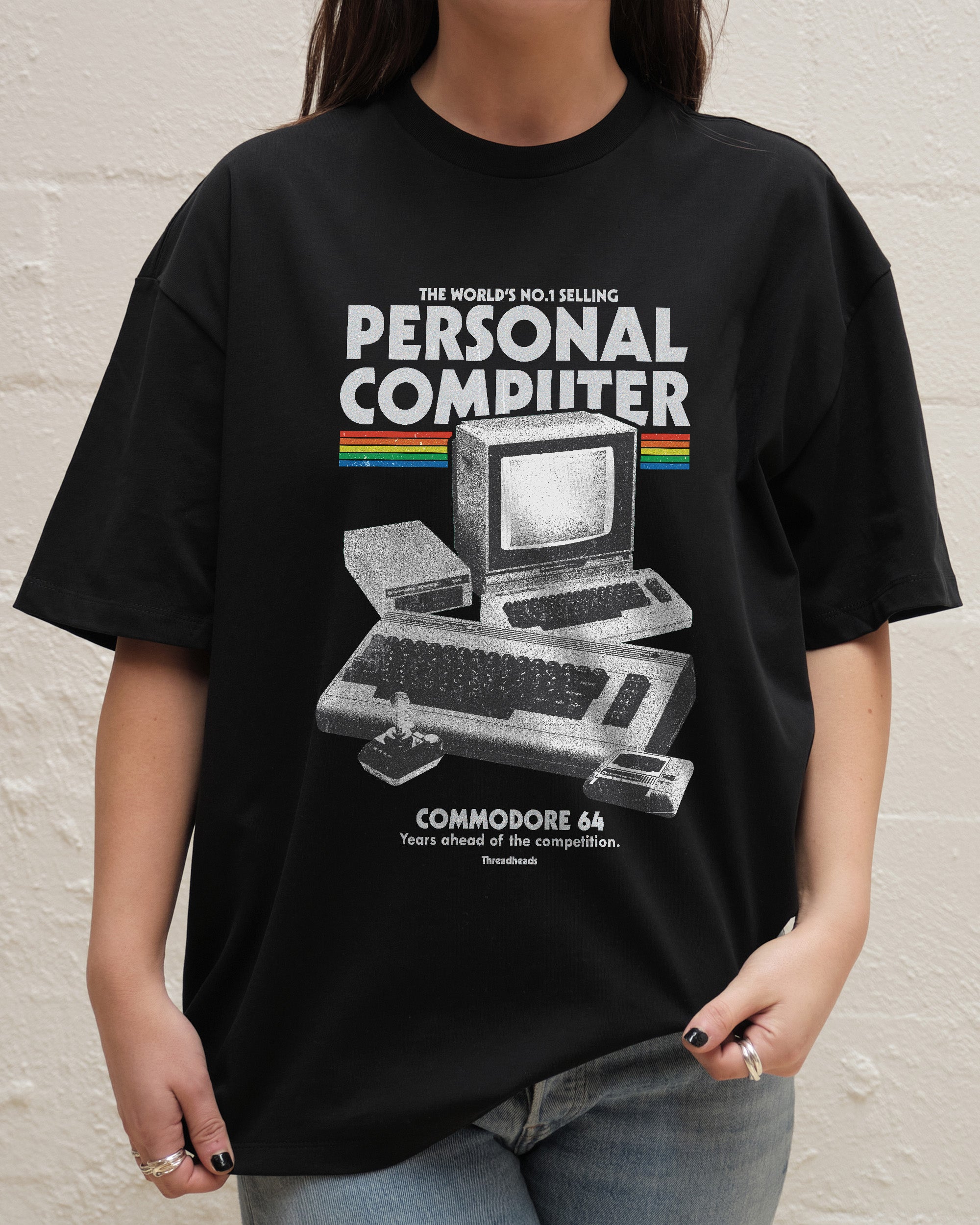 Retro Commodore 64 Oversized Tee Australia Online Black