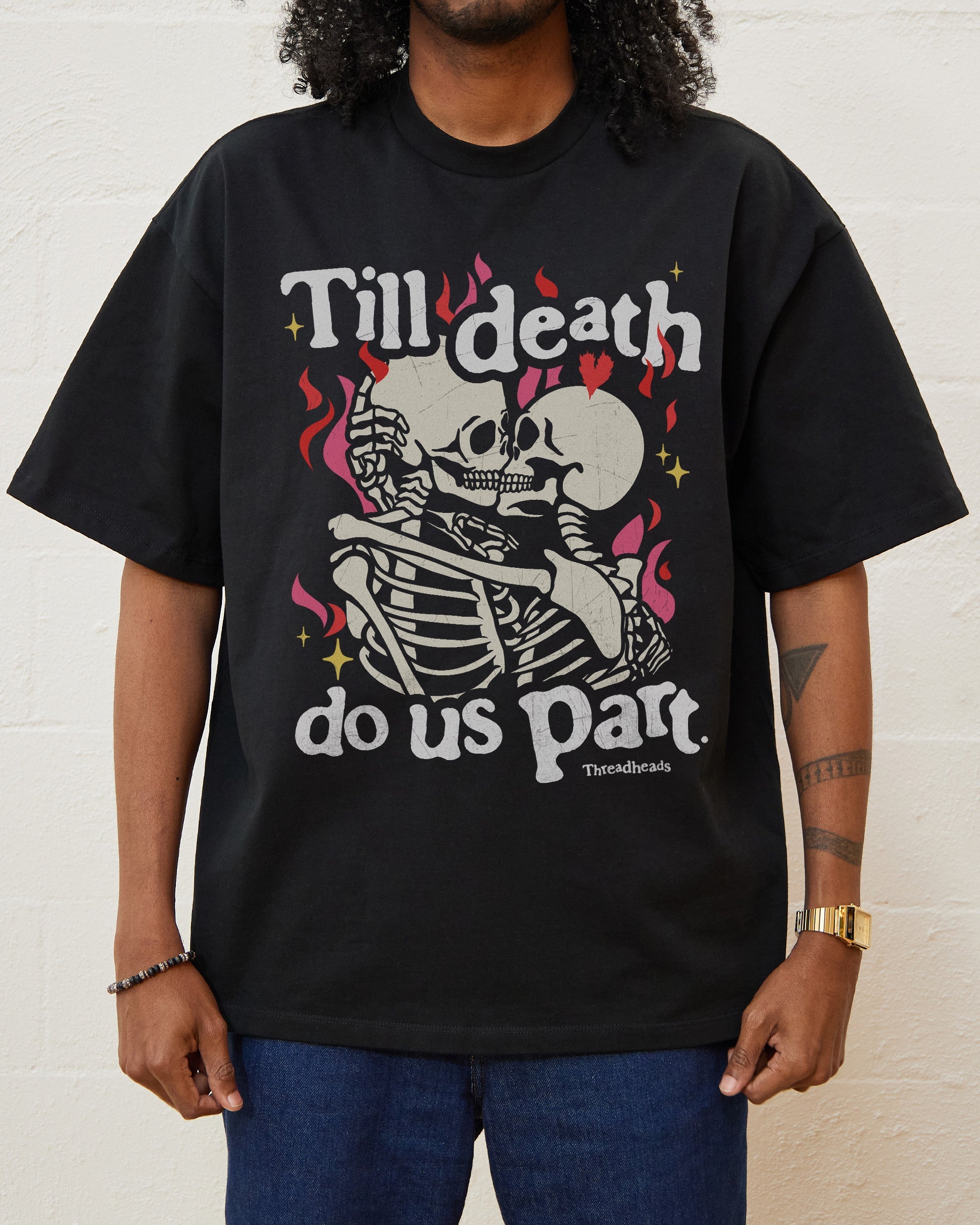 Till Death Do Us Part Oversized Tee Australia Online Black
