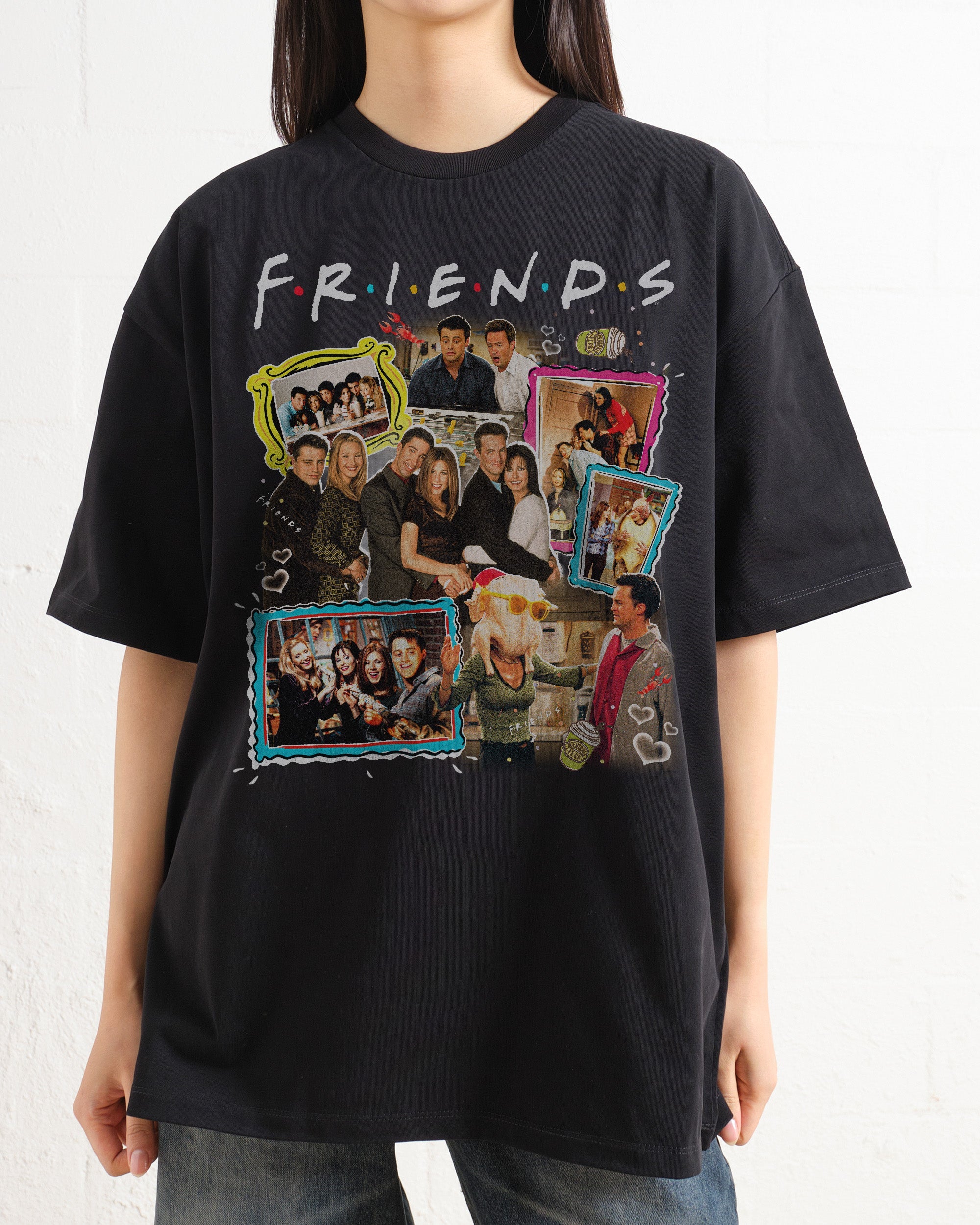 Friends Bootleg Oversized Tee Australia Online Black