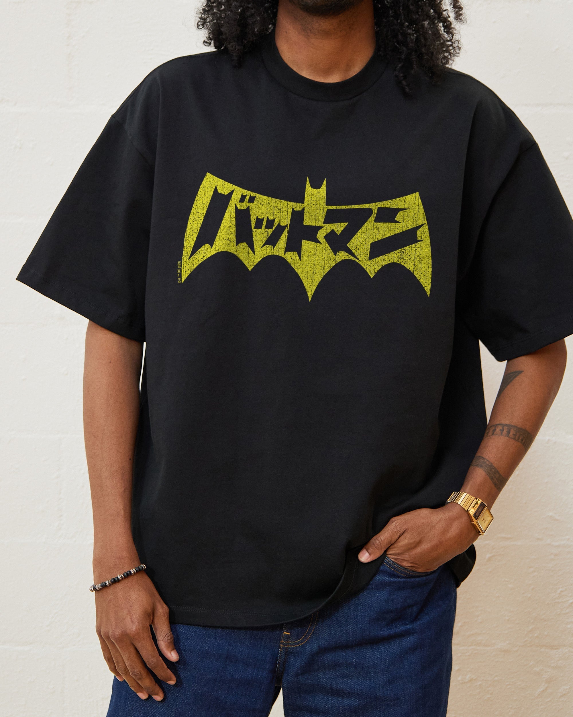 Japanese Batman Logo Oversized Tee Australia Online Black