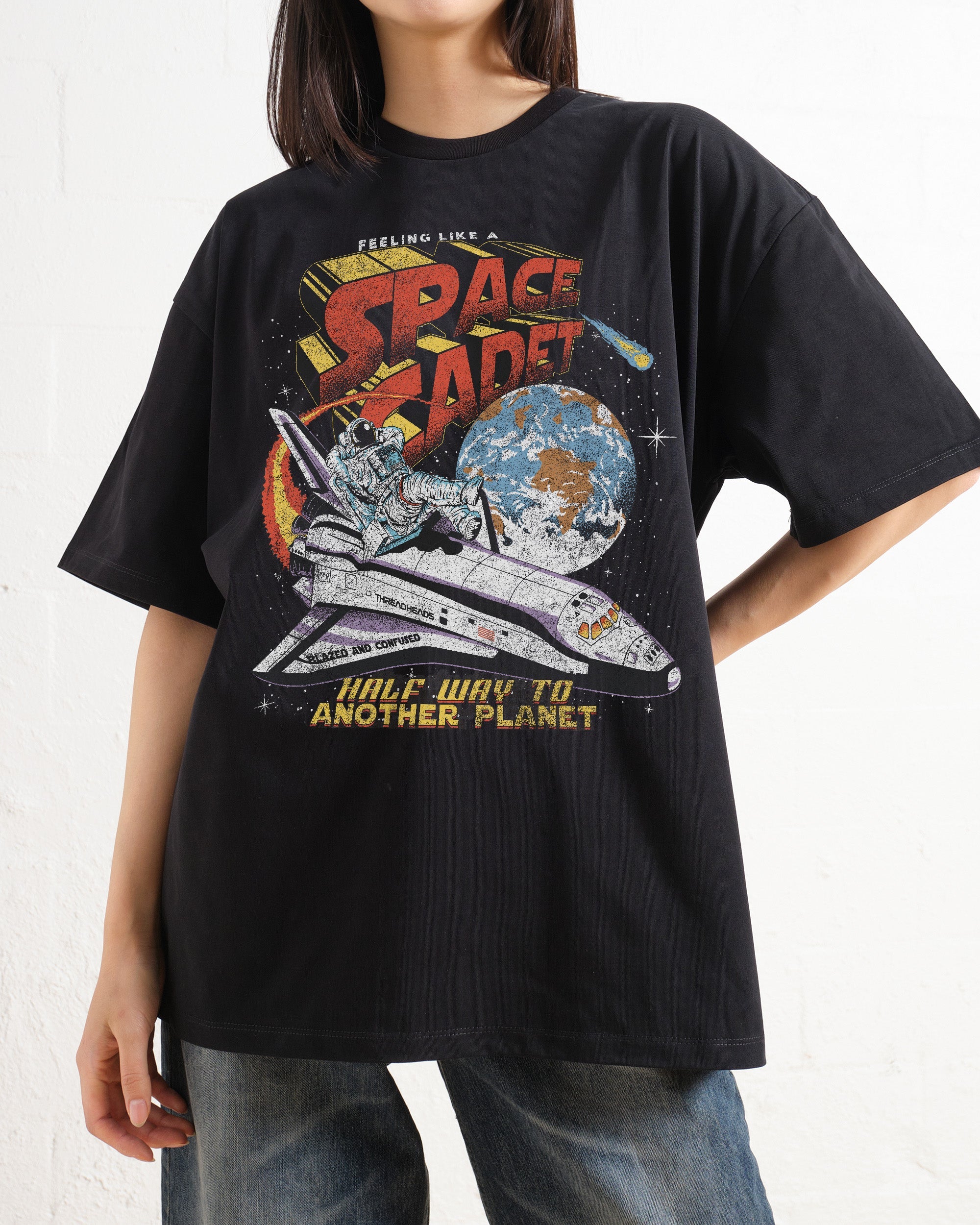 Space Cadet Oversized Tee Australia Online Black