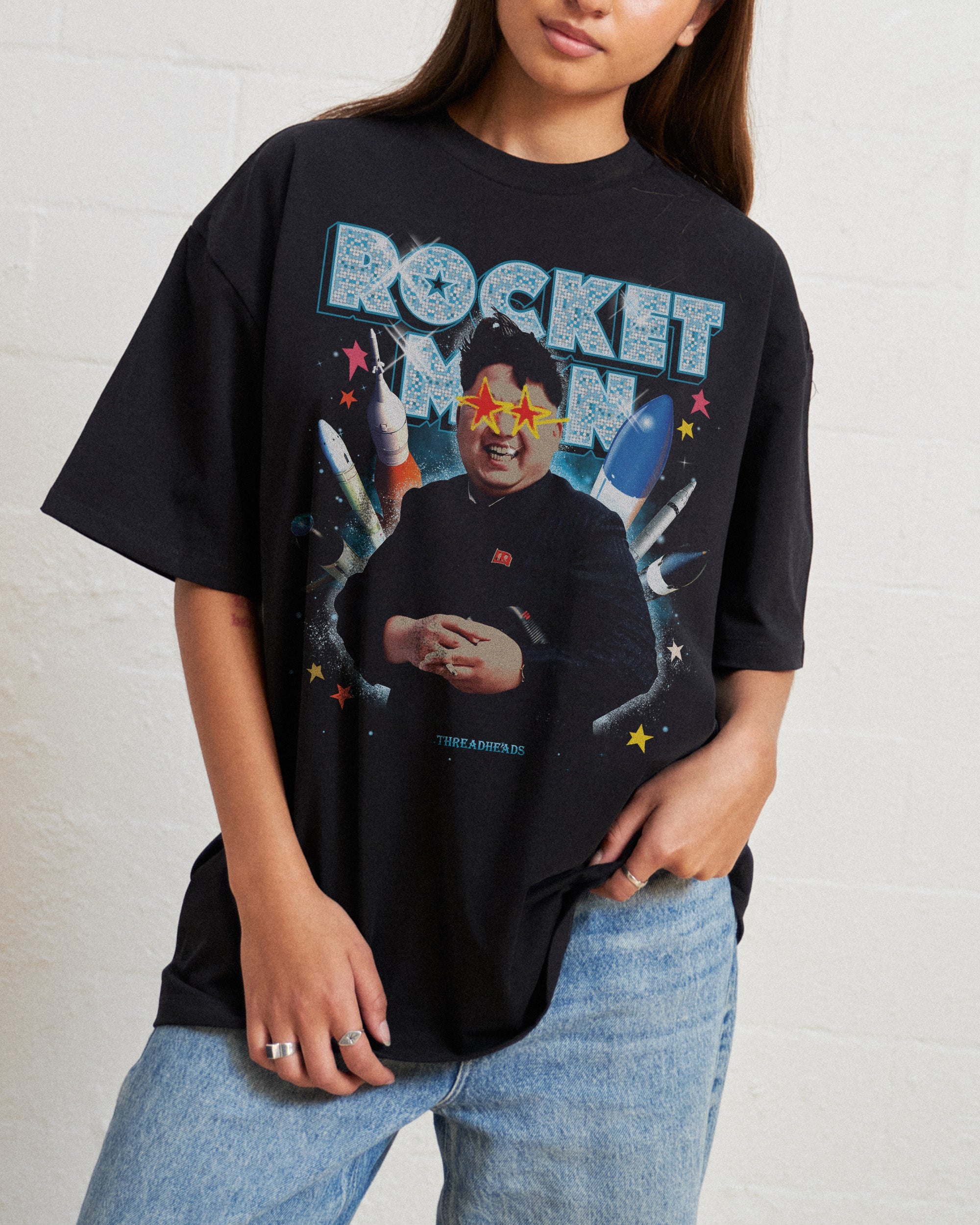 Rocket Man Oversized Tee Australia Online Black