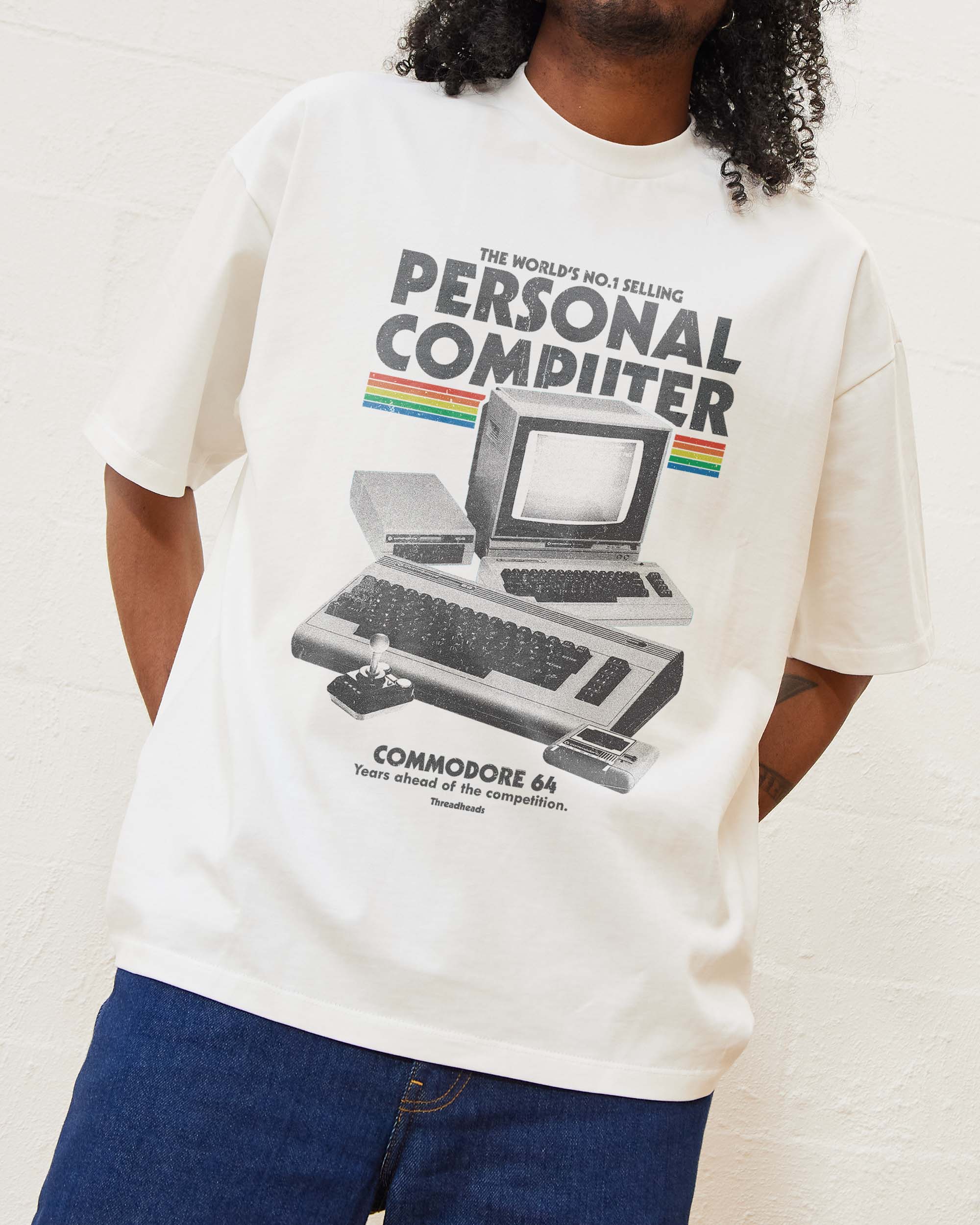 Retro Commodore 64 Oversized Tee Australia Online White