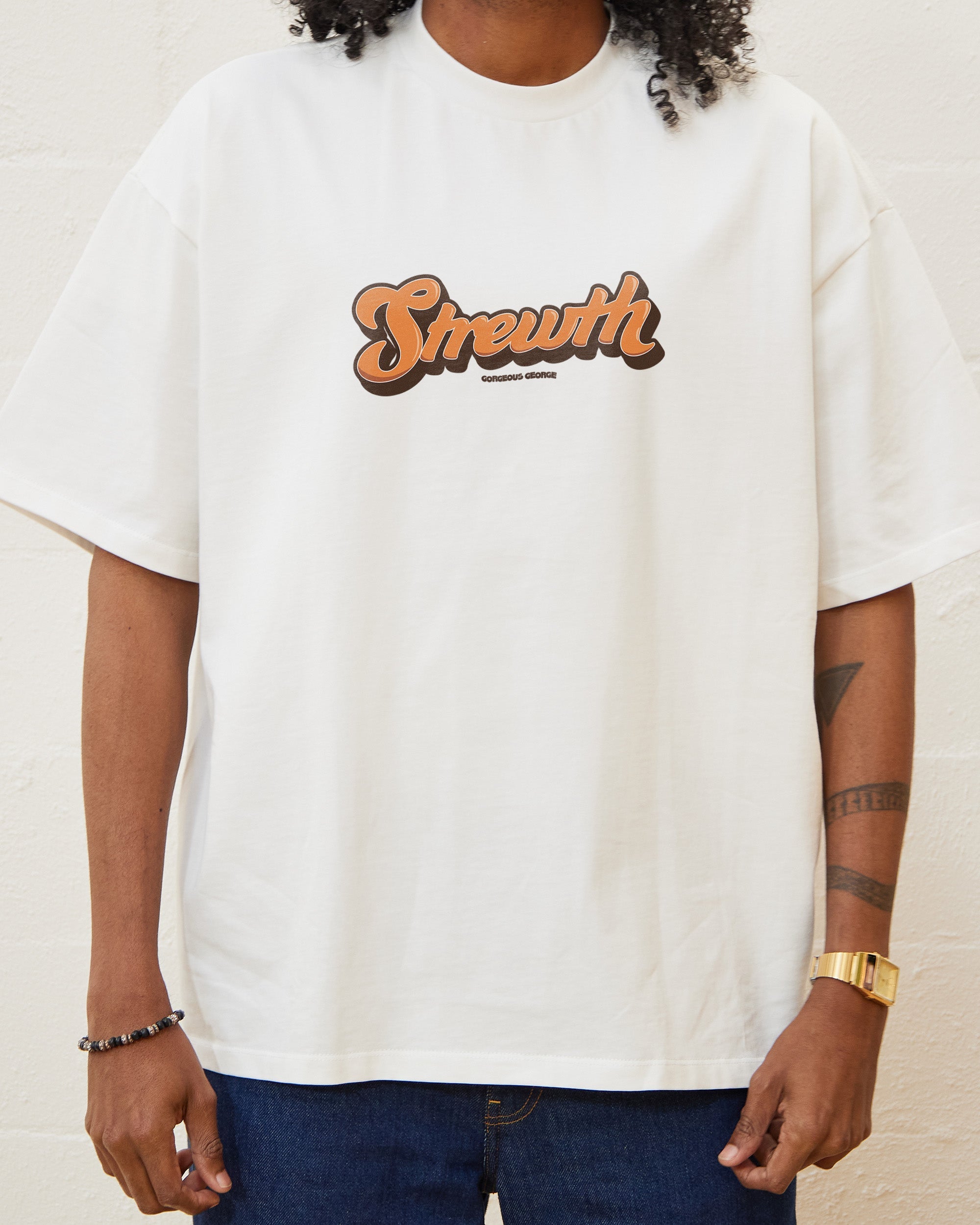 Strewth Oversized Tee Australia Online White