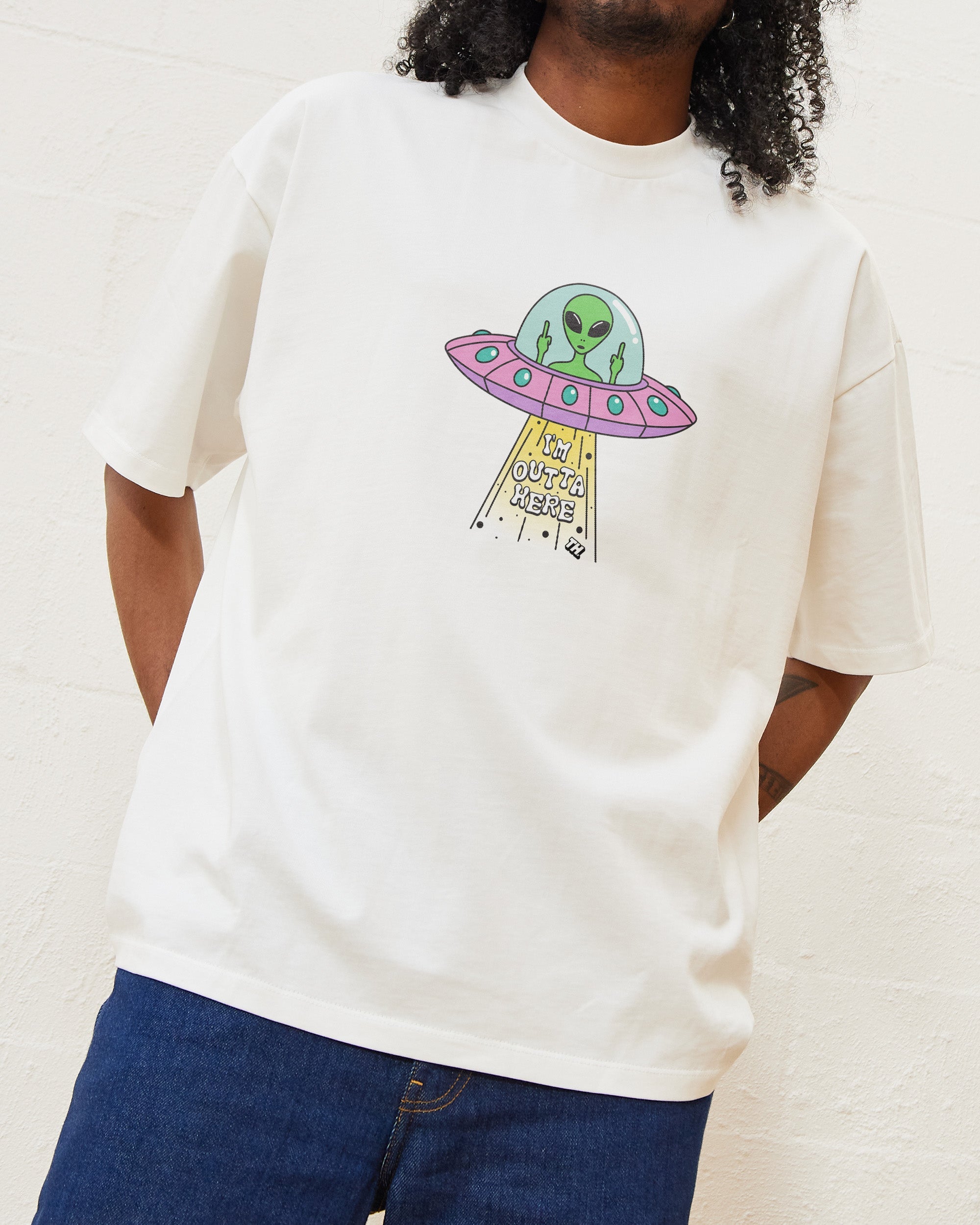 I'm Outta Here Oversized Tee Australia Online White