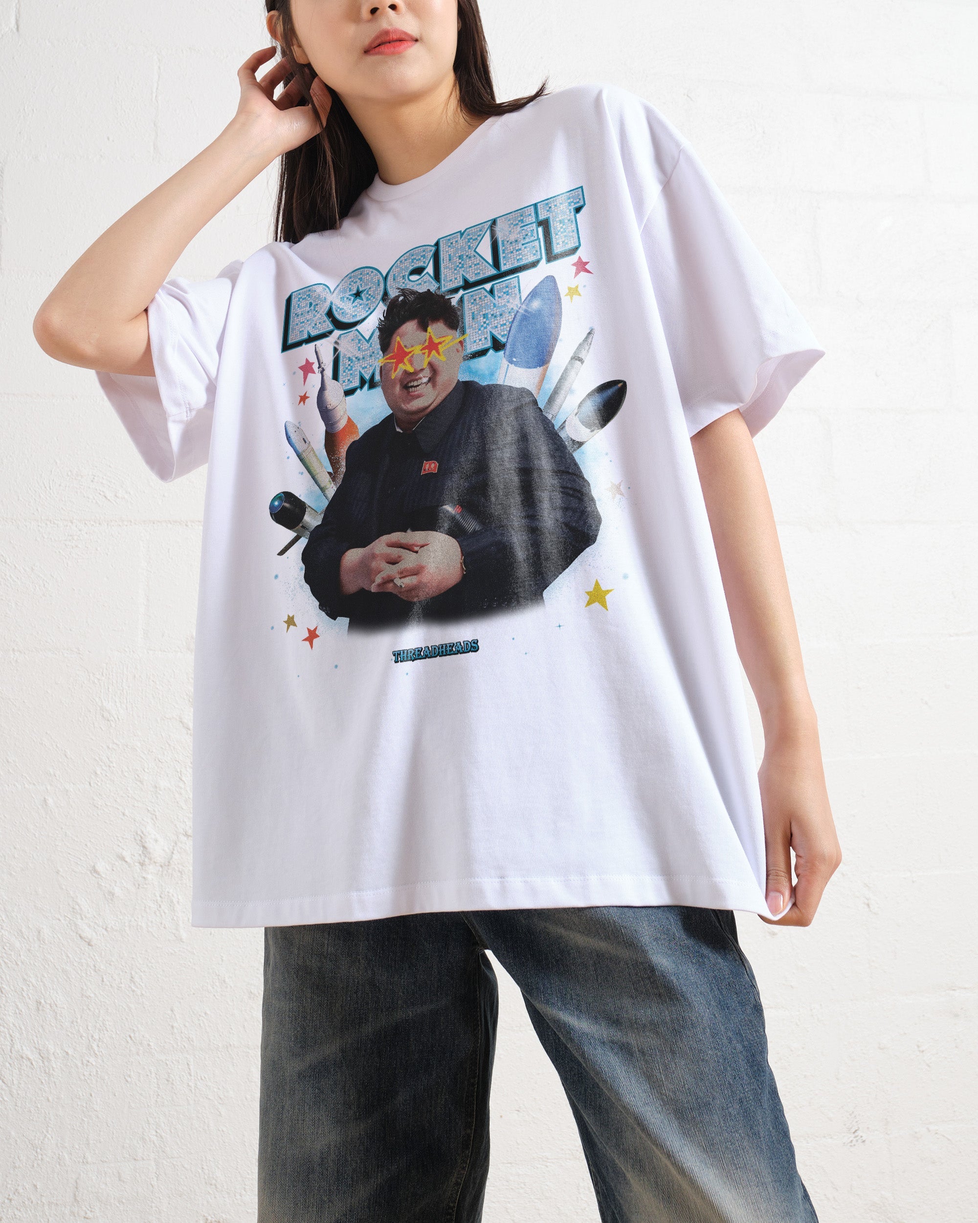 Rocket Man Oversized Tee Australia Online White