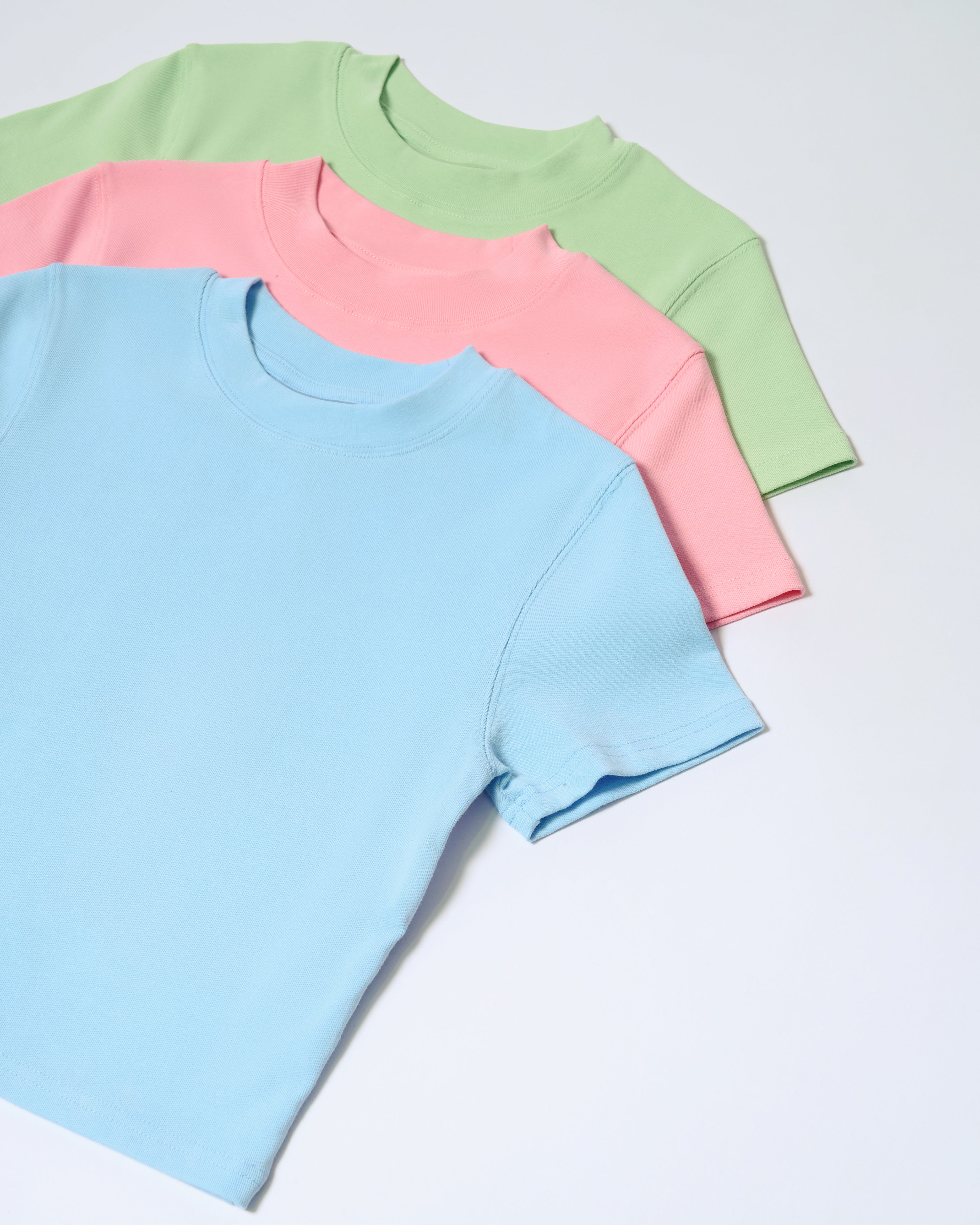 Baby Tee 3-Pack: Pale Blue, Pink, Pistachio Blank Baby Tee – view 5