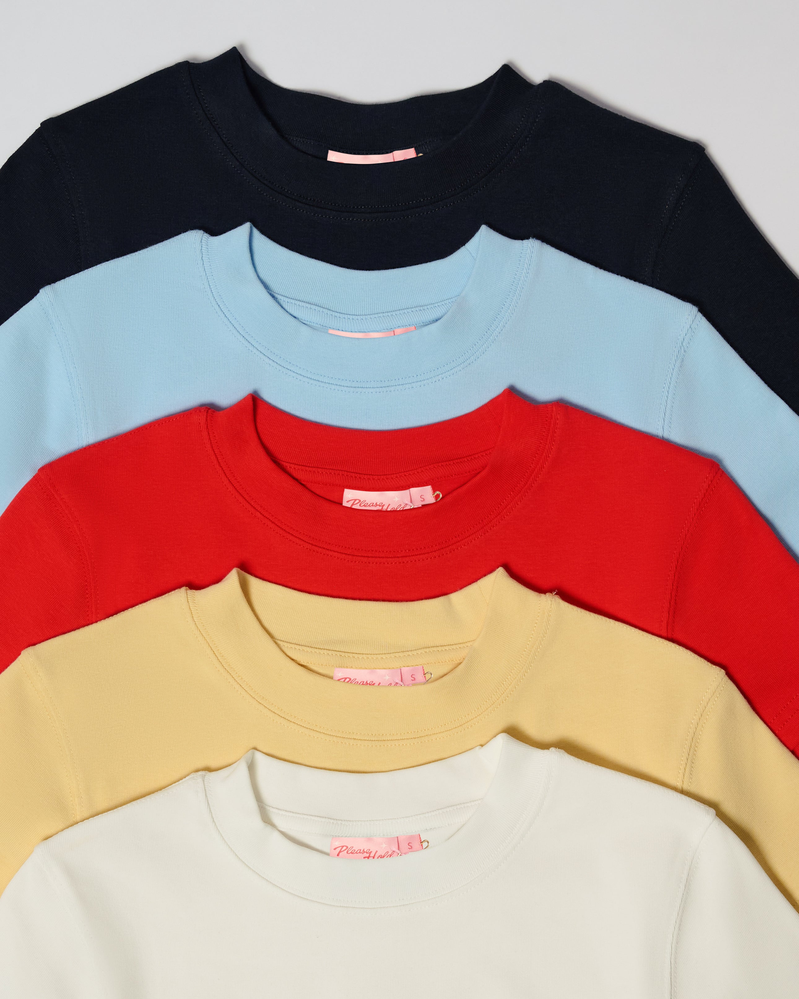 Baby Tee 5-Pack: Black, Pale Blue, Red, Yellow, Natural Blank Baby Tee – view 8