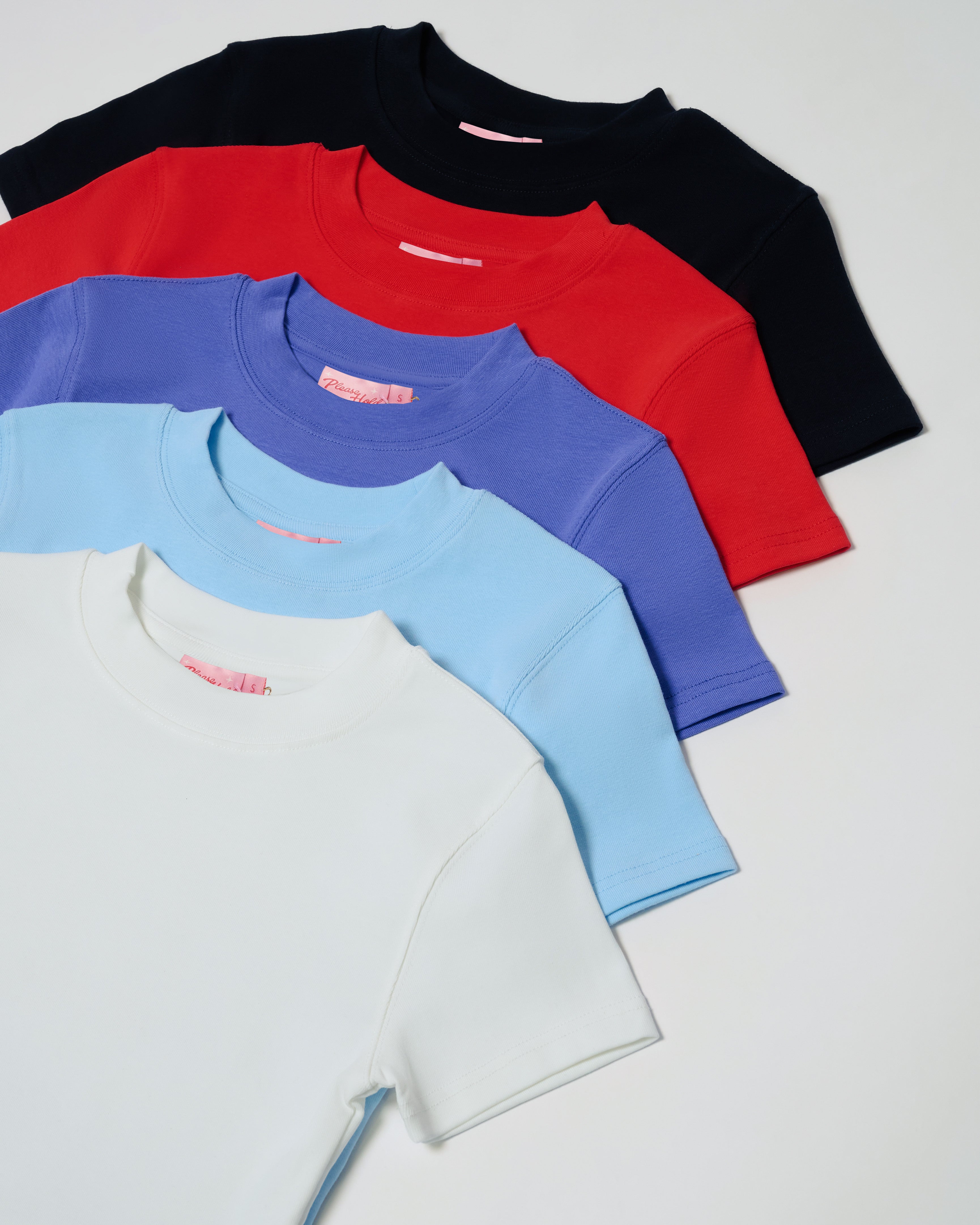 Baby Tee 5-Pack: Black, Red, Dusk, Pale Blue, Natural Blank Baby Tee – view 7