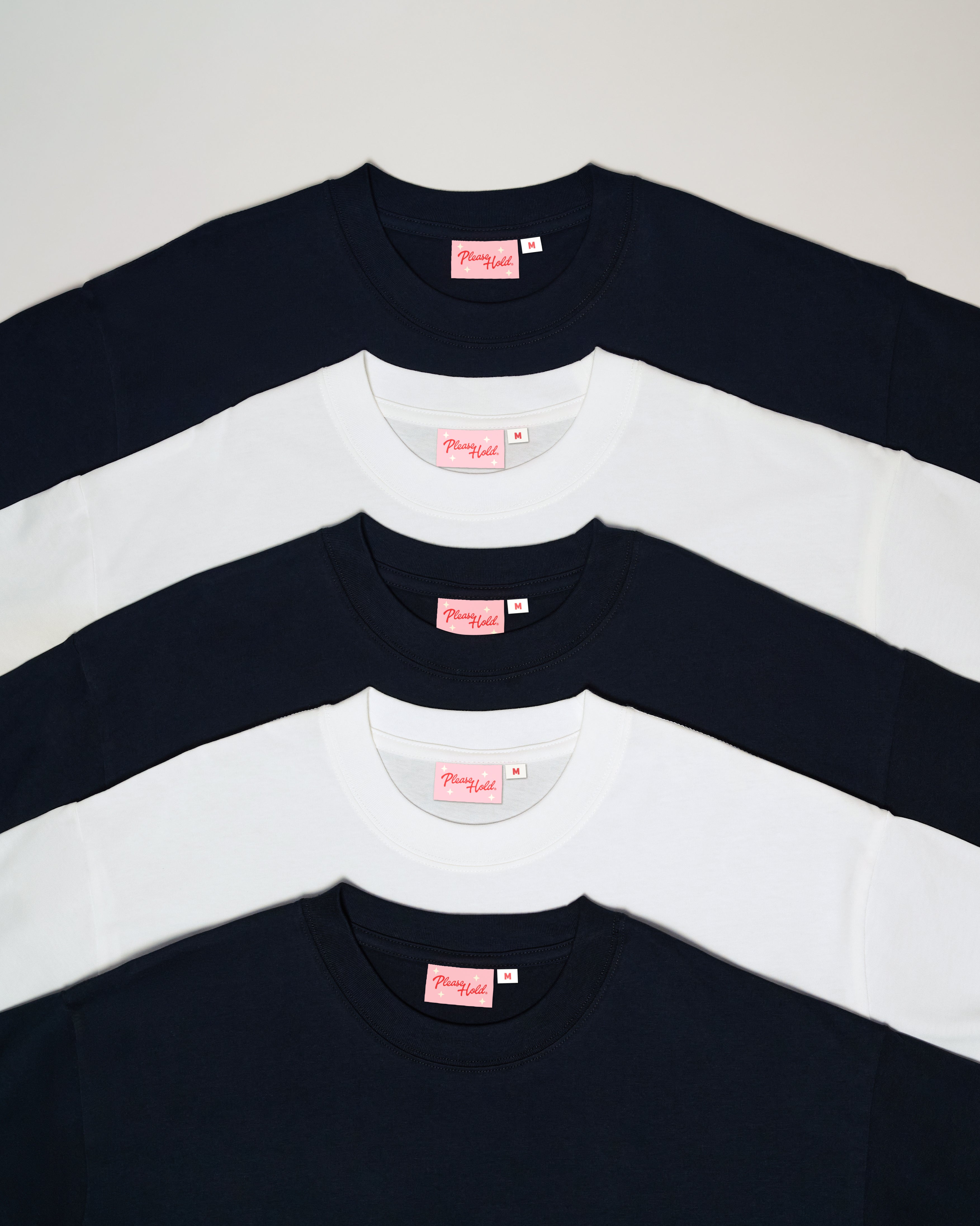 Boxy Crop Tee 5-Pack: Black, White Blank Boxy Crop Tee β view 5