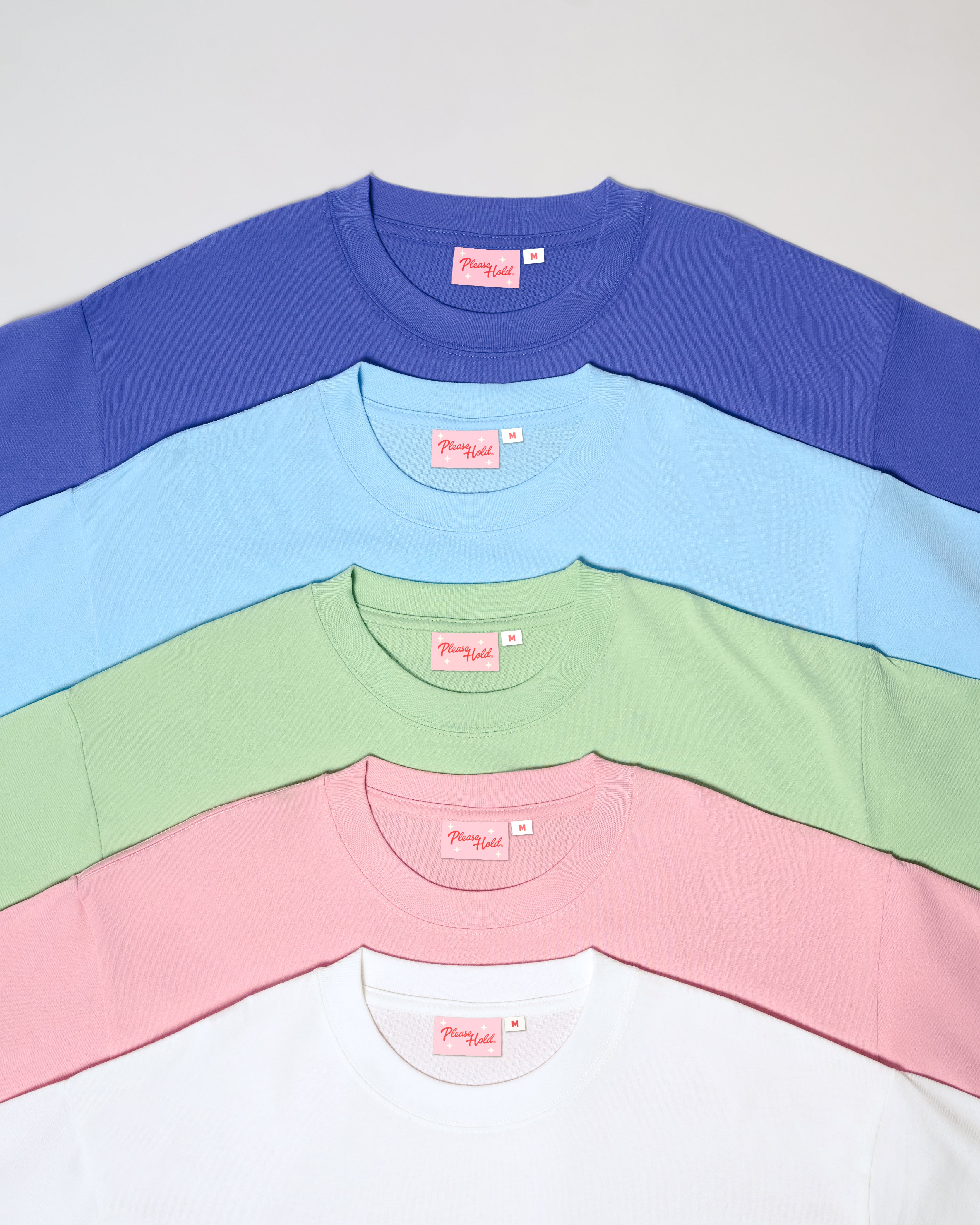 Boxy Crop Tee 5-Pack: Dusk, Pale Blue, Pistachio, Pink, White Blank Boxy Crop Tee β view 8
