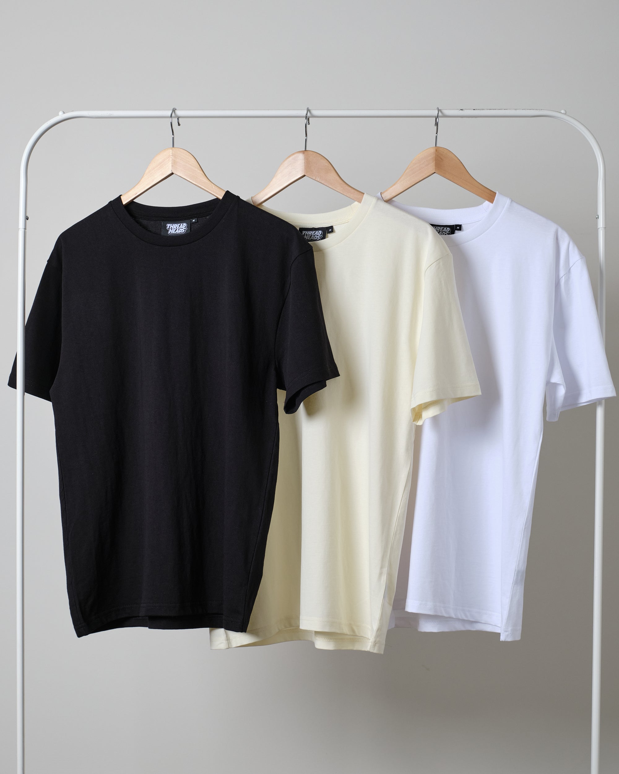 Classic Tee 3-Pack: Black, Natural & White Australia Online