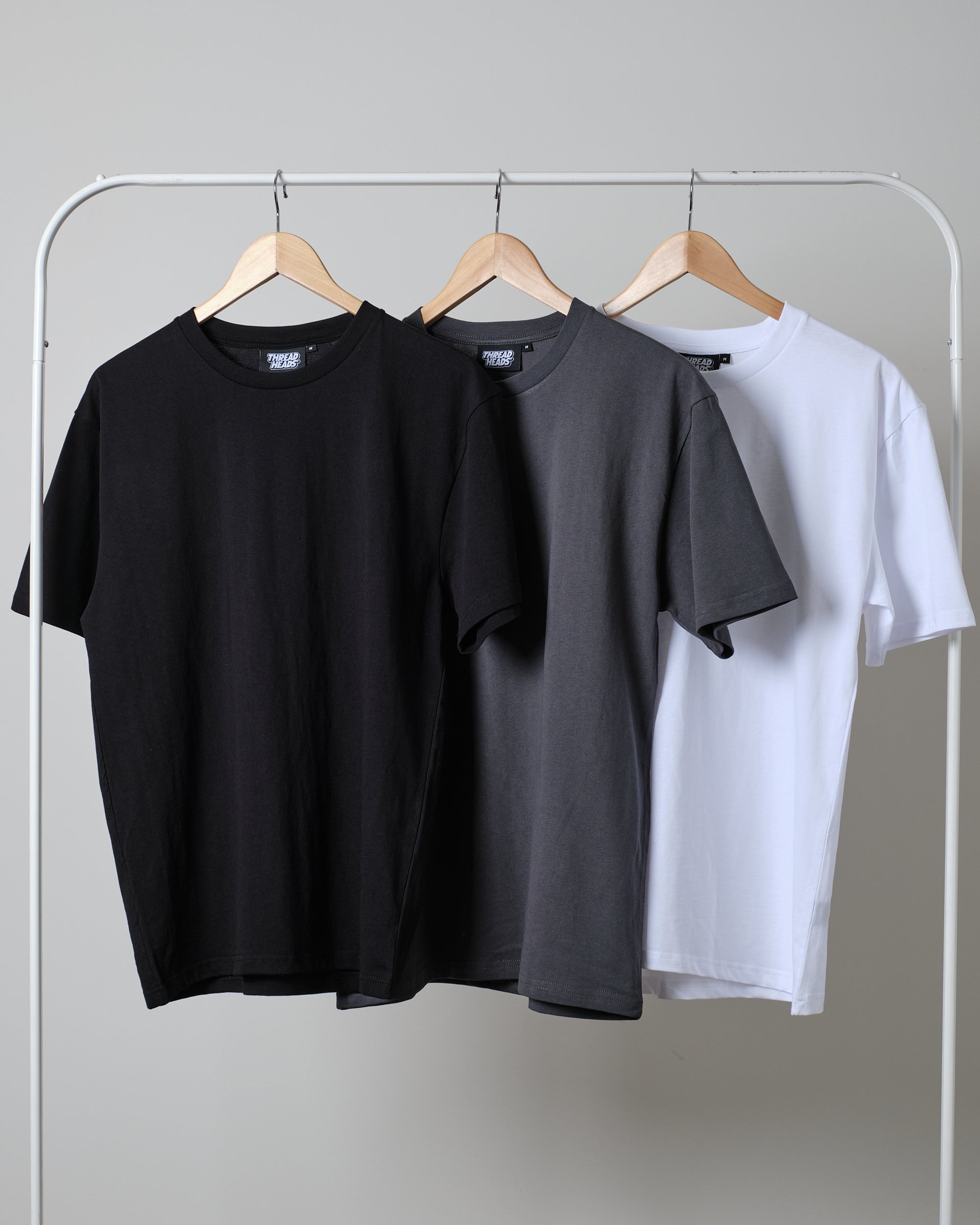 Classic Tee 3-Pack: Black, Charcoal, White