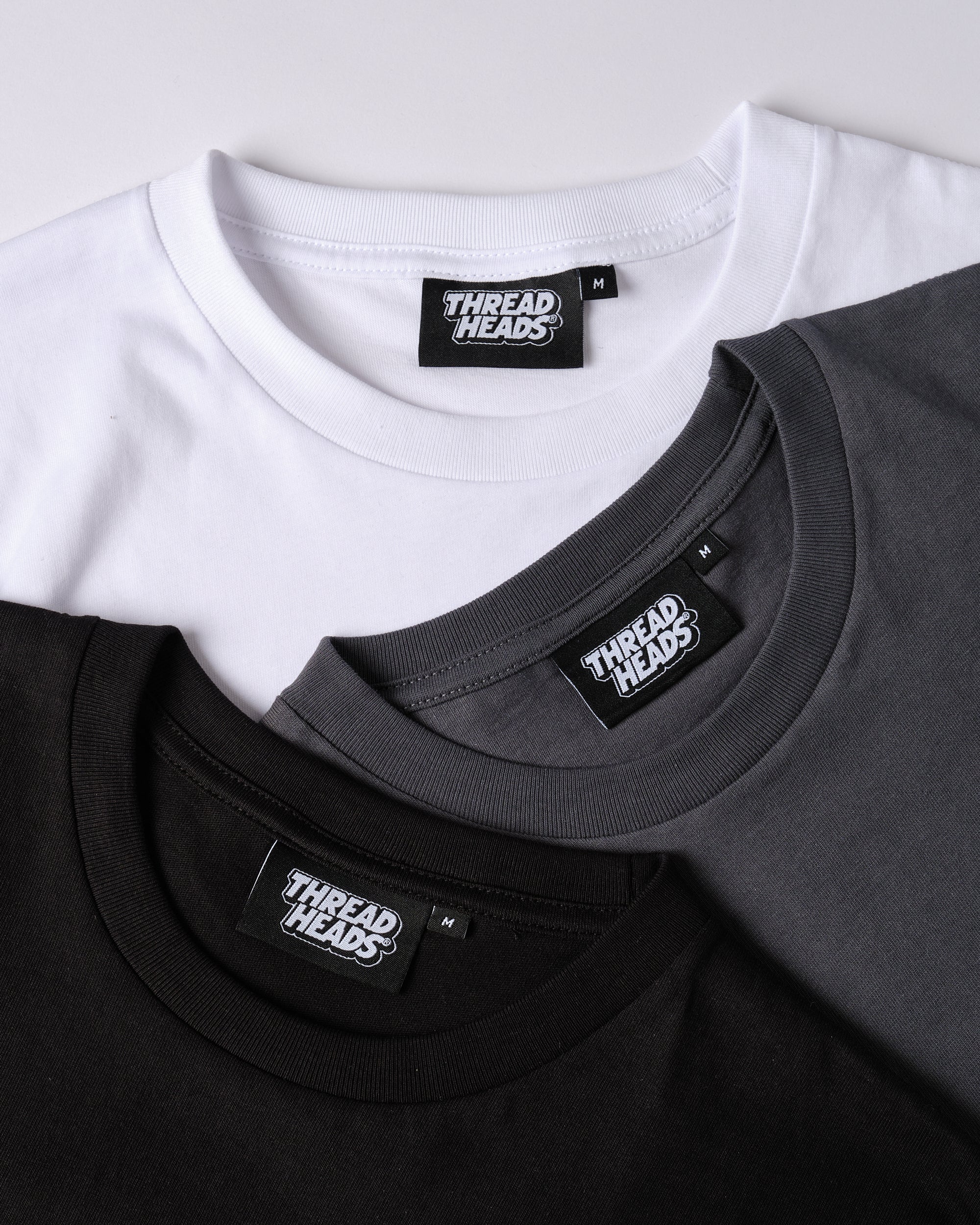 Classic Tee 3-Pack: Black, Charcoal, White