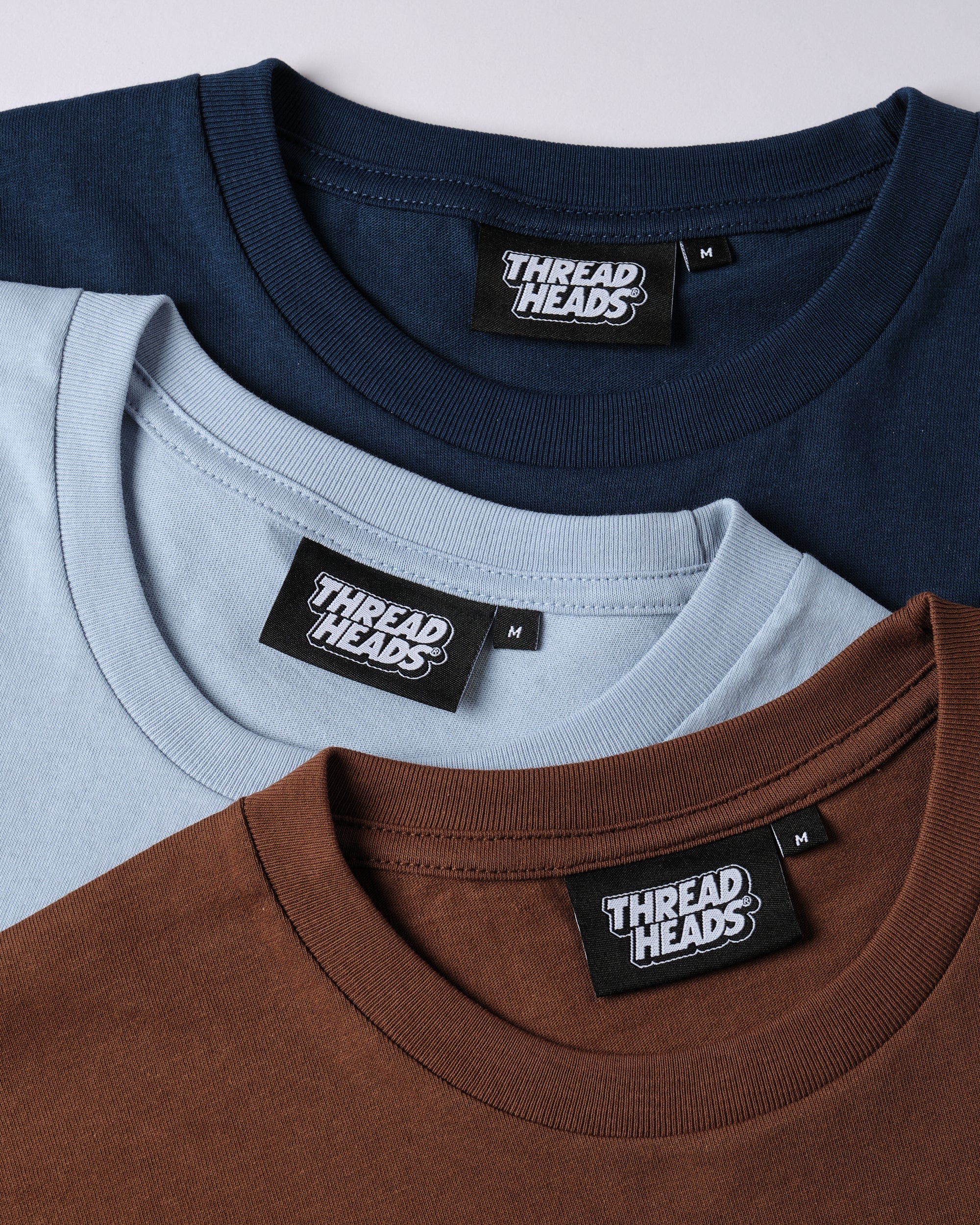 Classic Tee 3-Pack: Brown, Pale Blue, Navy Australia Online