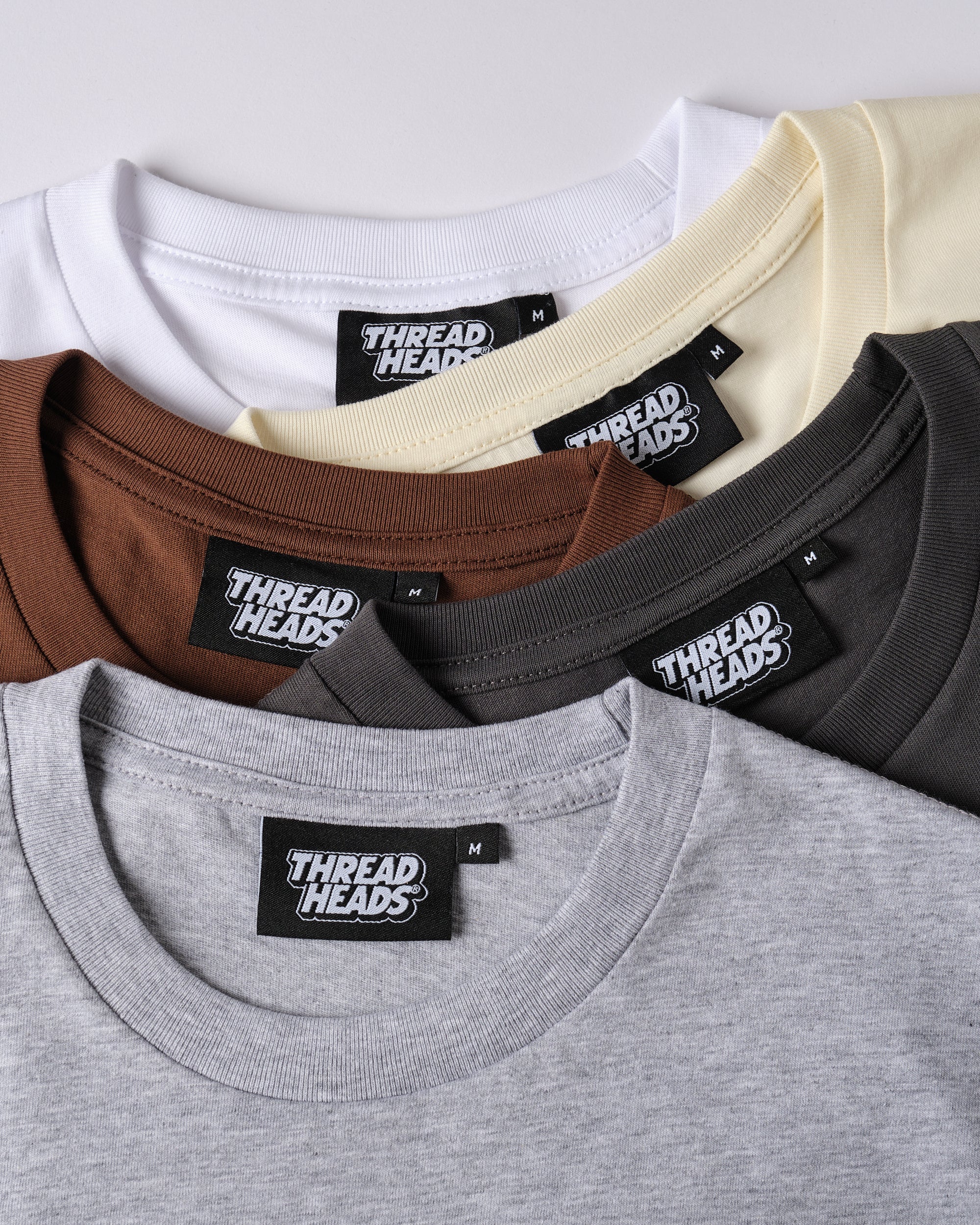 Classic Tee 5-Pack: Grey, Charcoal, Brown, Natural, White