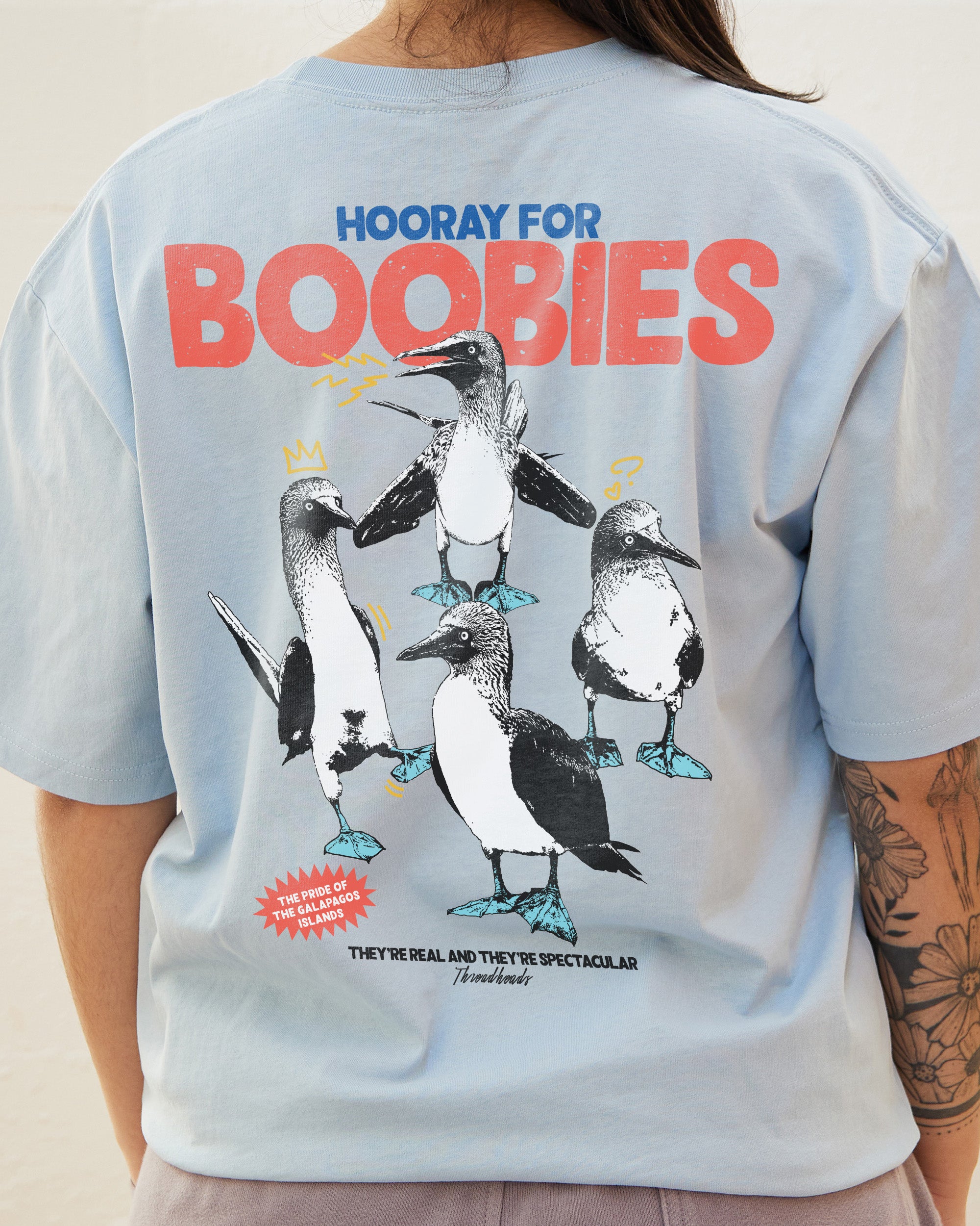 Hooray for Boobies Front and Back T-Shirt Australia Online