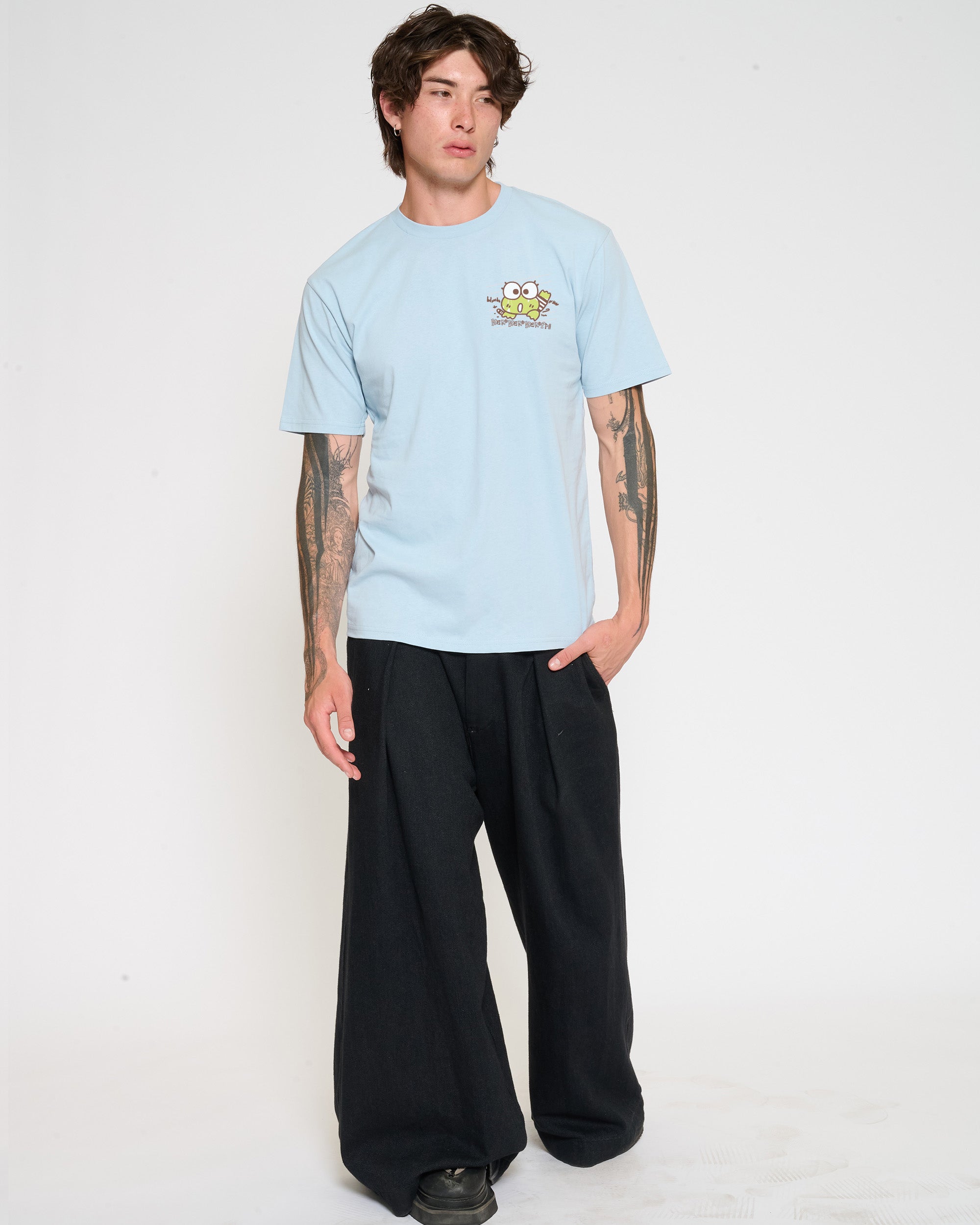Keroppi Scribble T-Shirt Official Hello Kitty and Friends collab Threadheads