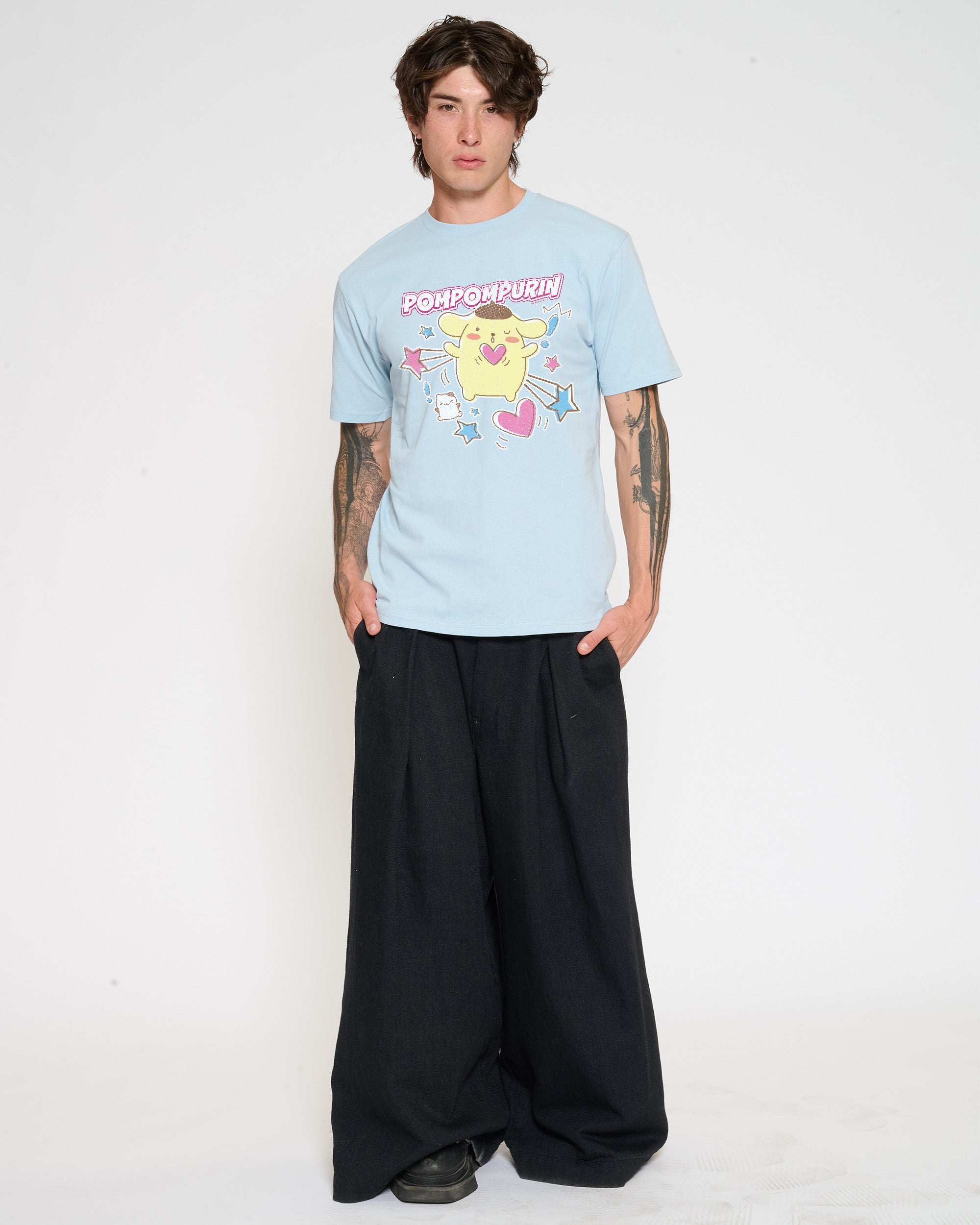 Pompompurin Hearts T-Shirt Official Hello Kitty and Friends collab Threadheads