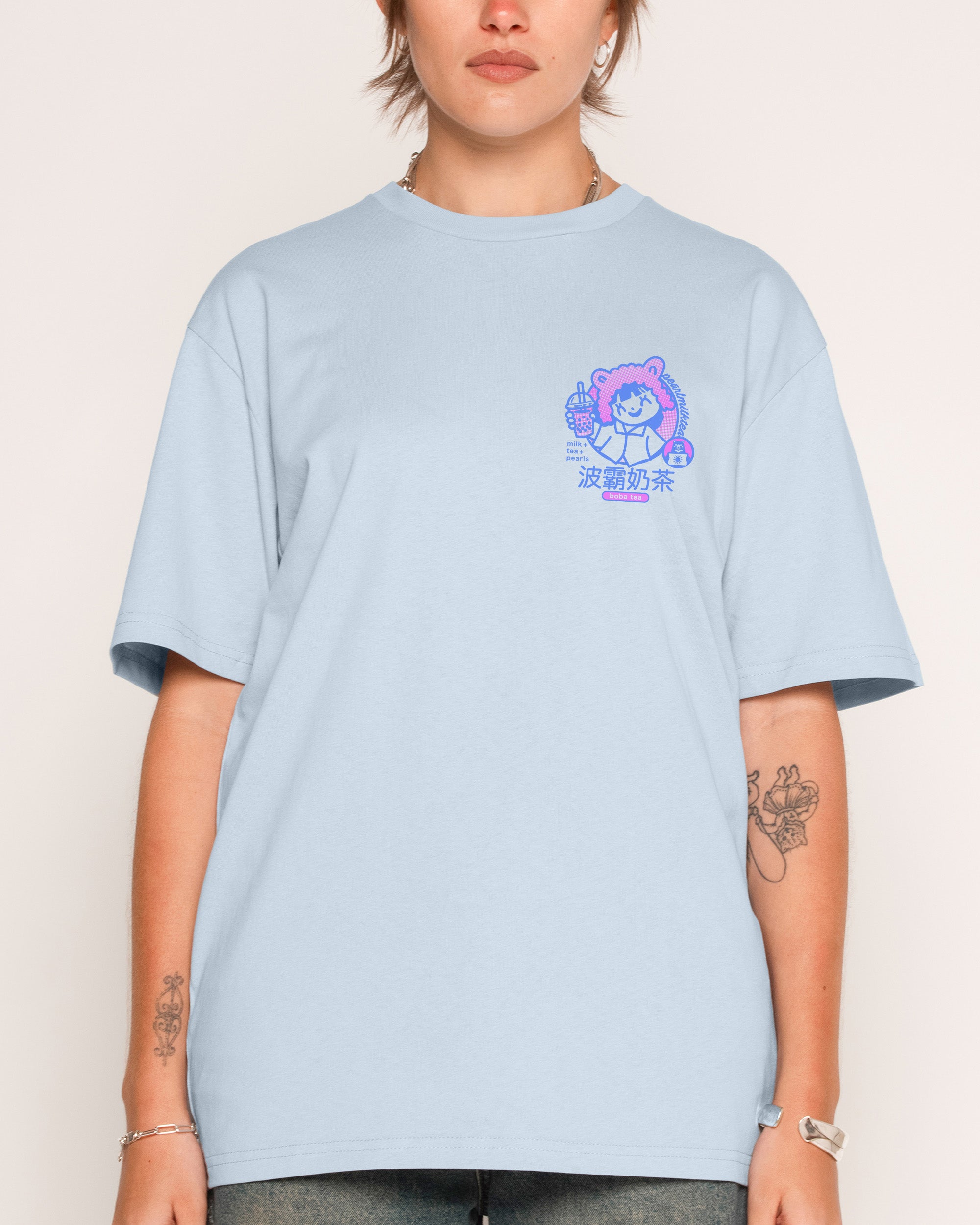 Boba Tea Pale Blue T-Shirt