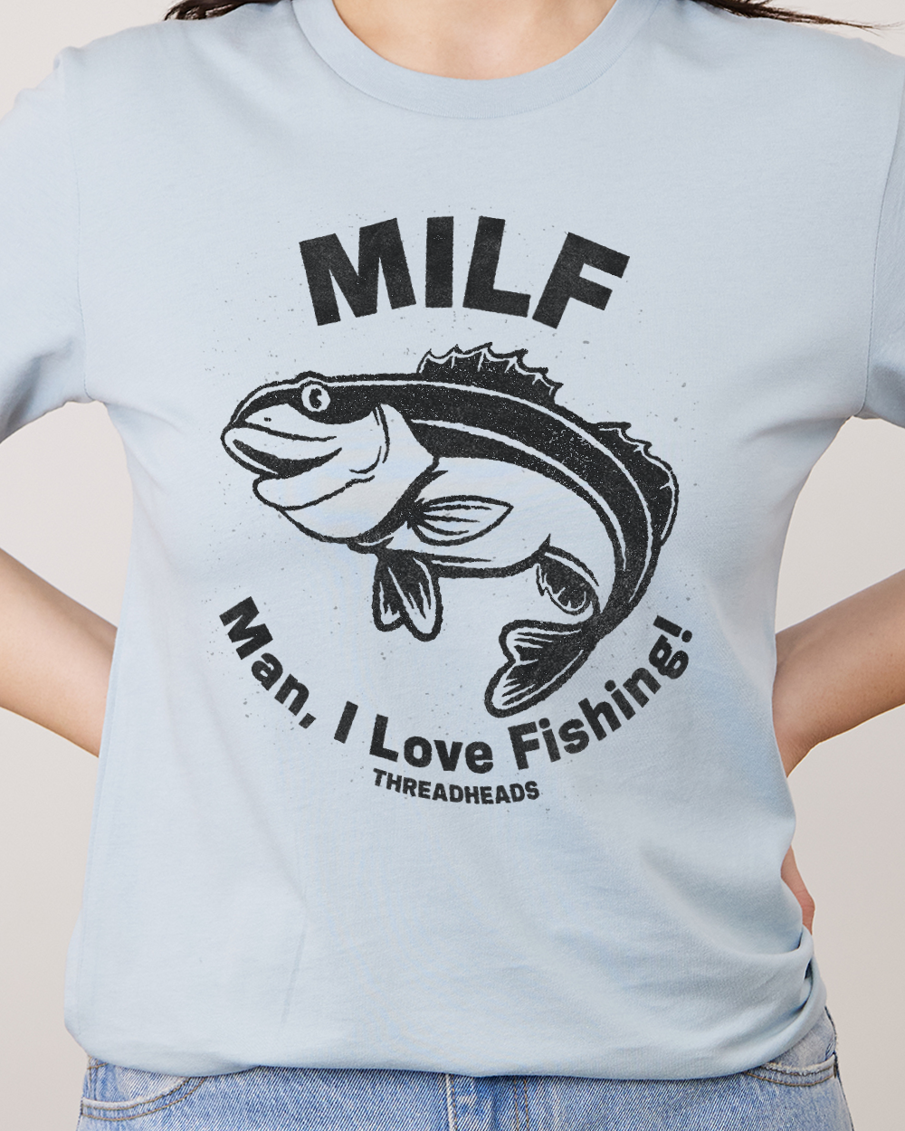 Man I Love Fishing T-Shirt Australia Online #colour_pale blue