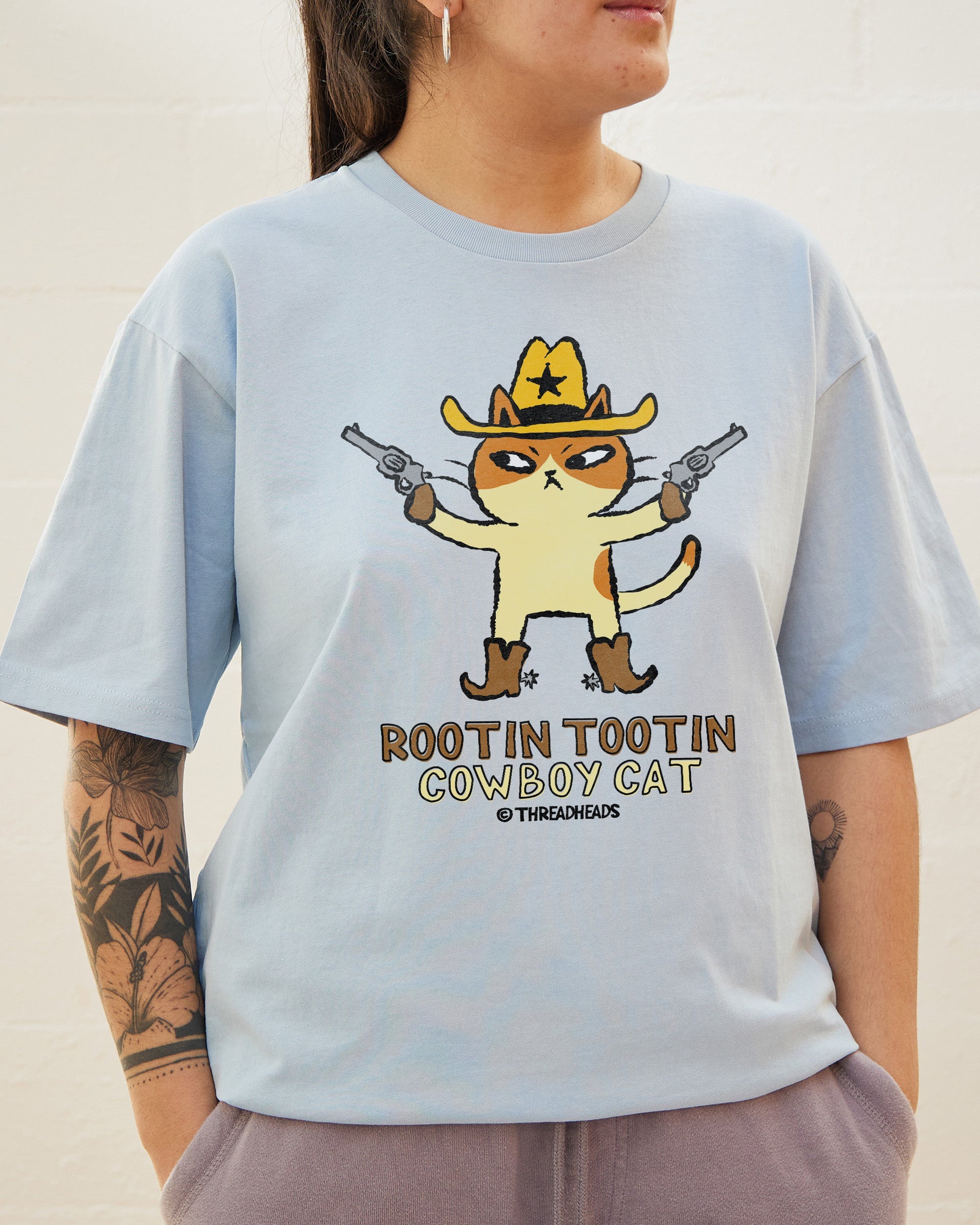 Rootin Tootin Cowboy Cat T-Shirt Australia Online